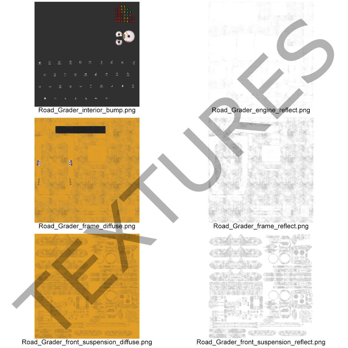 Road Grader 3D model_44