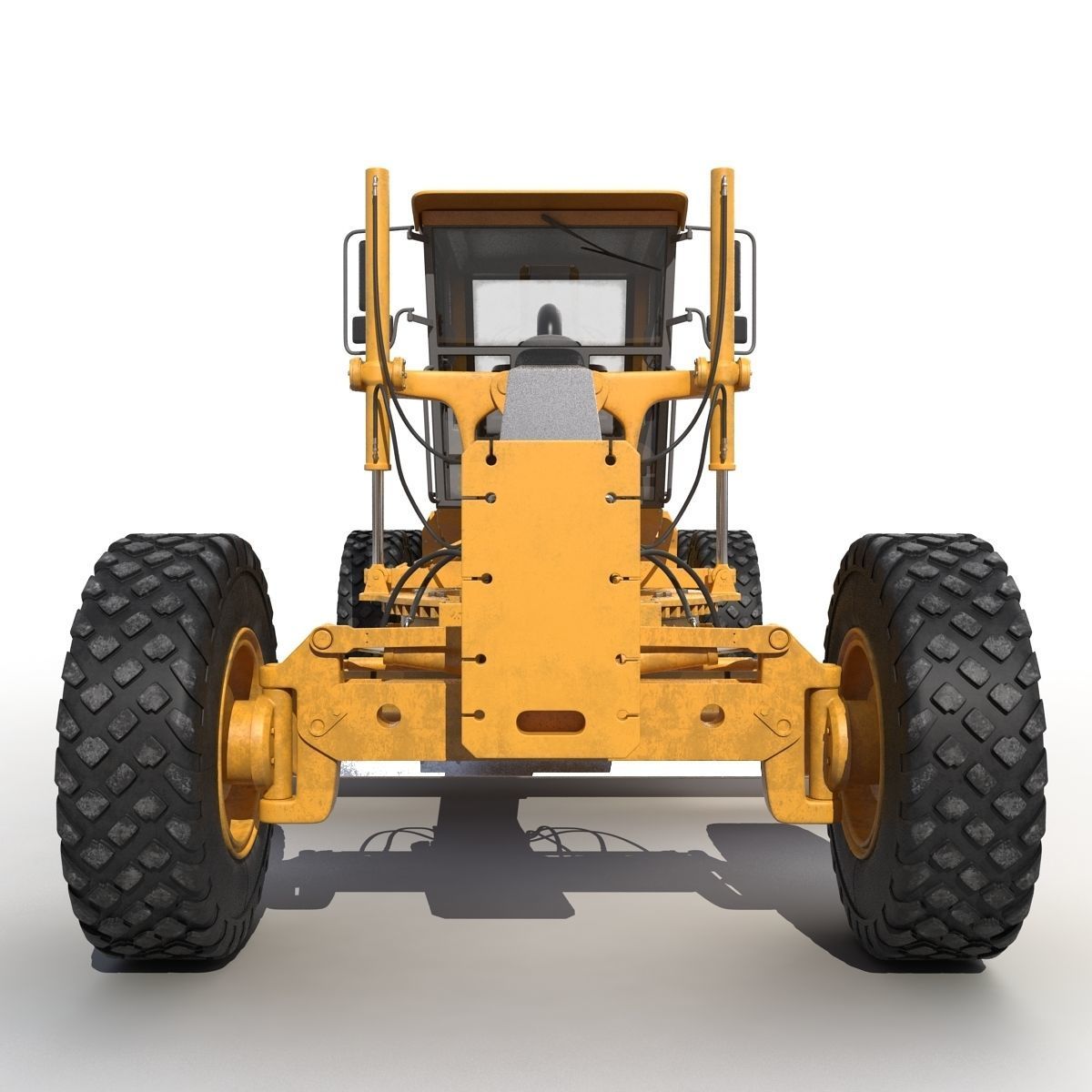Road Grader 3D model_35
