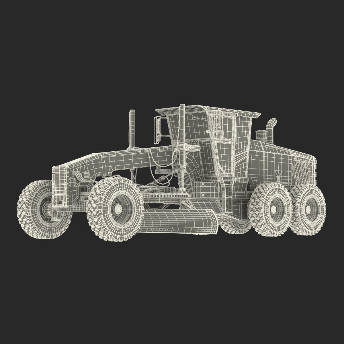 Road Grader 3D model_48