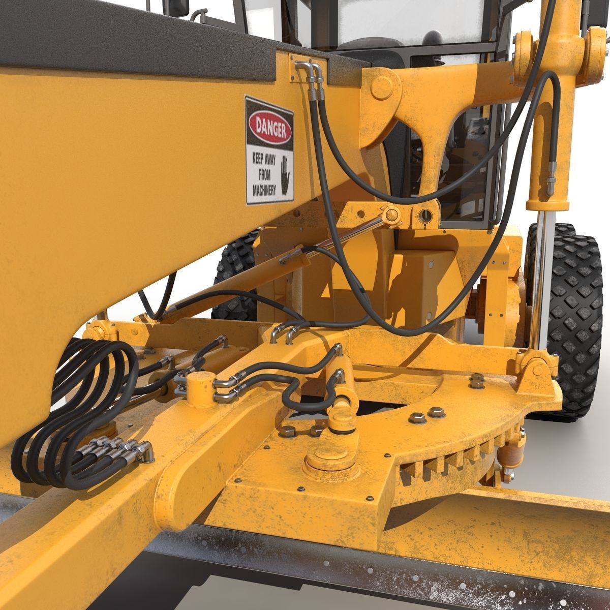 Road Grader 3D model_19