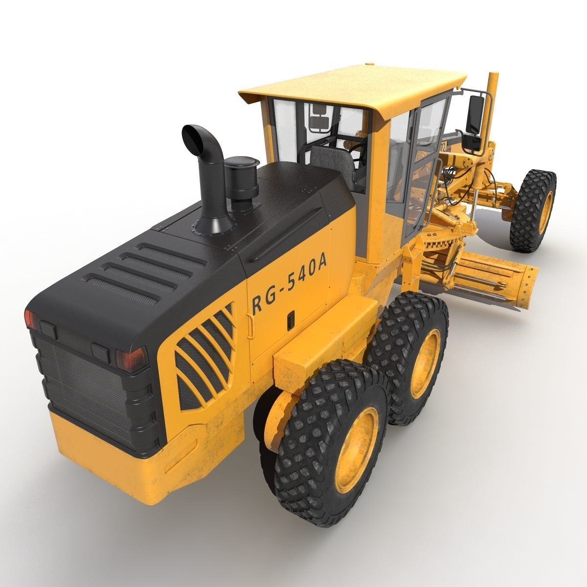 Road Grader 3D model_9