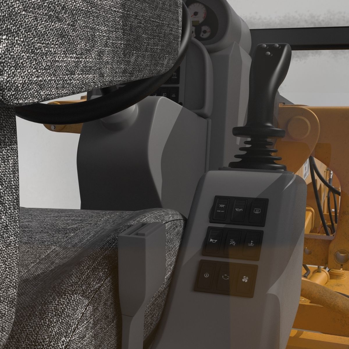 Road Grader 3D model_30