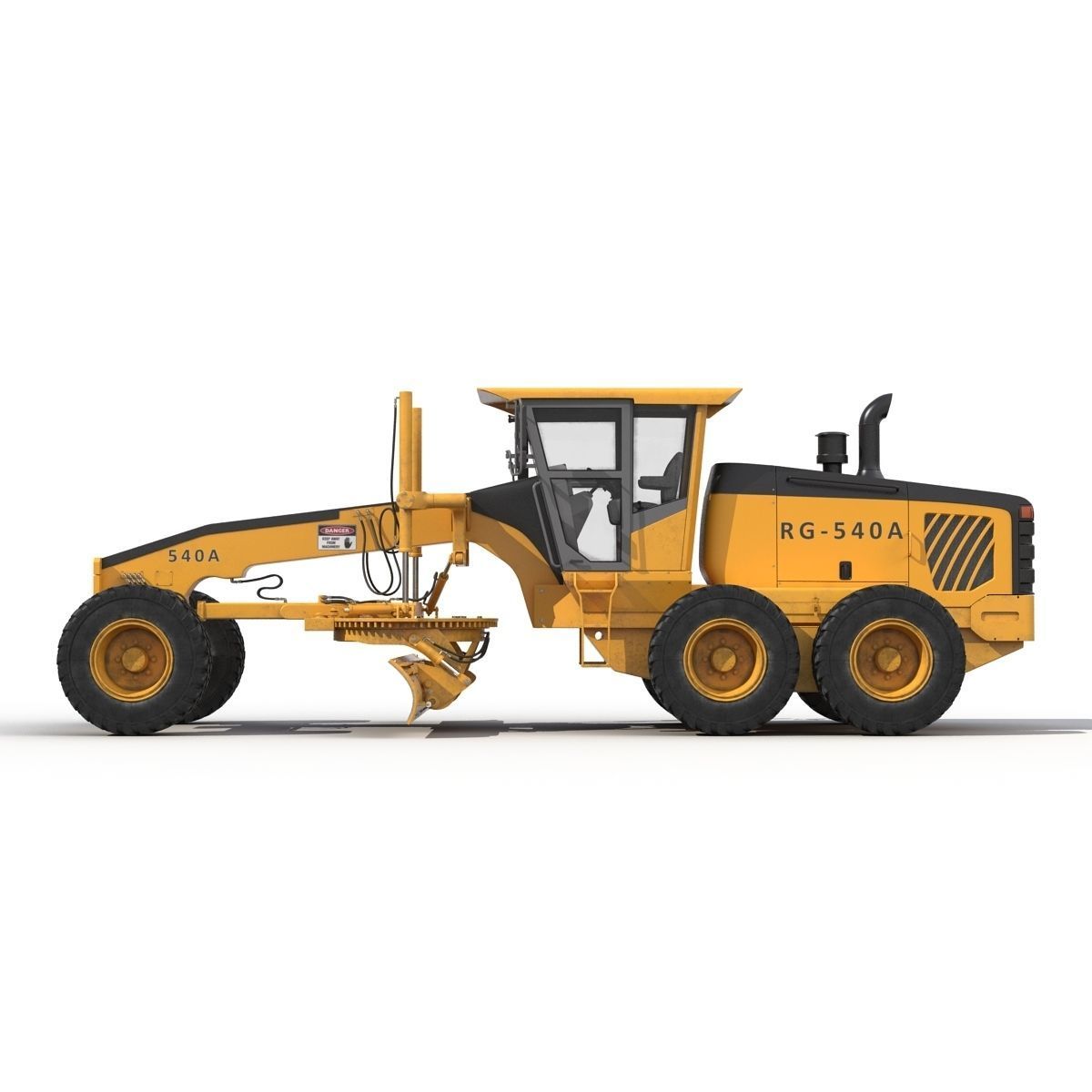 Road Grader 3D model_2