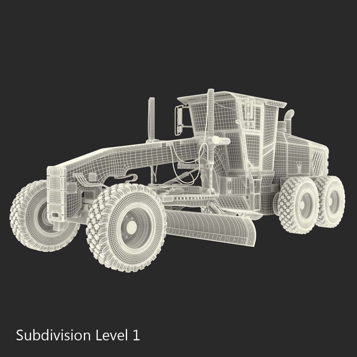Road Grader 3D model_38
