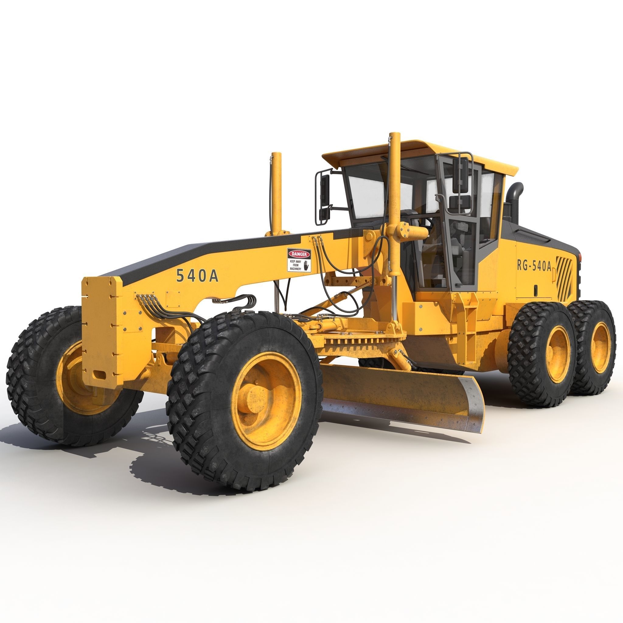 Road Grader 3D model_1