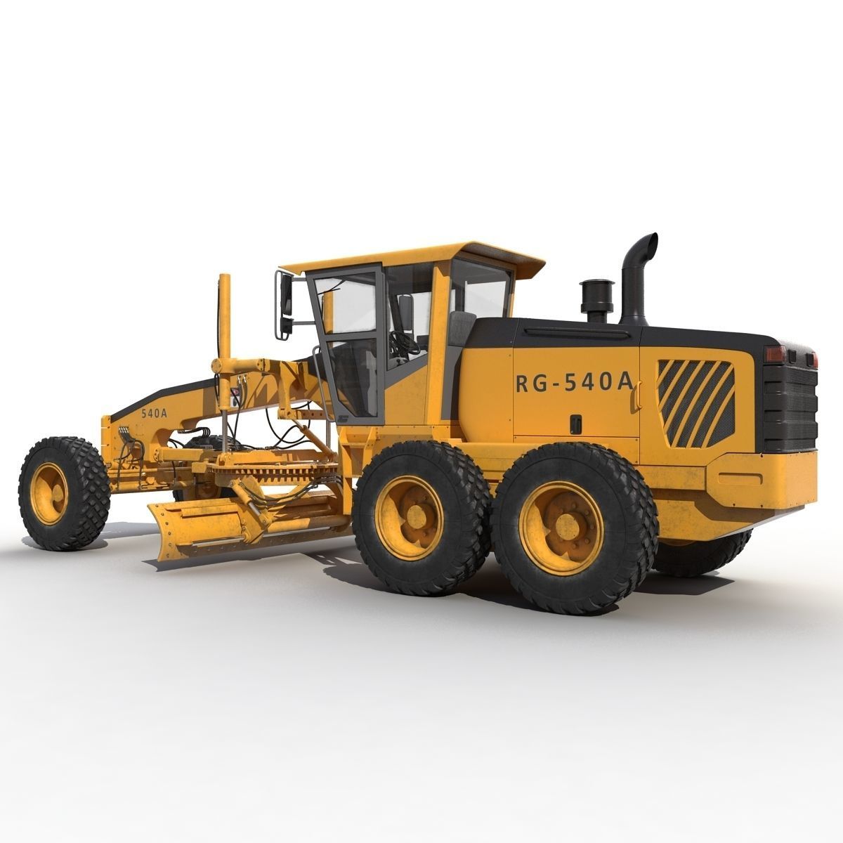Road Grader 3D model_7