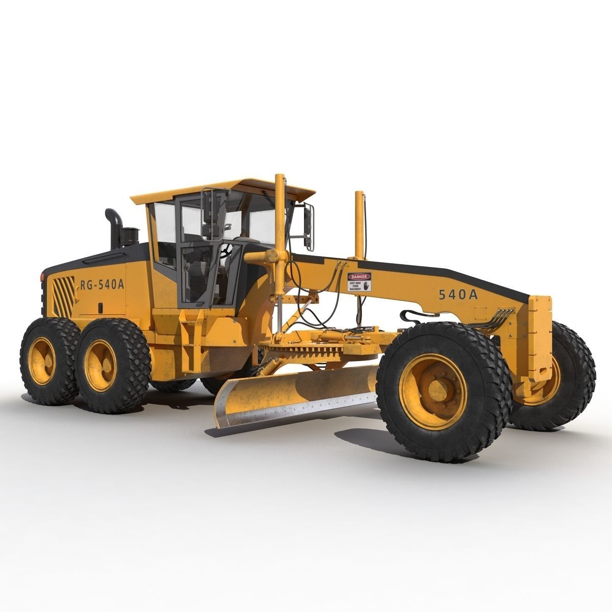 Road Grader 3D model_4