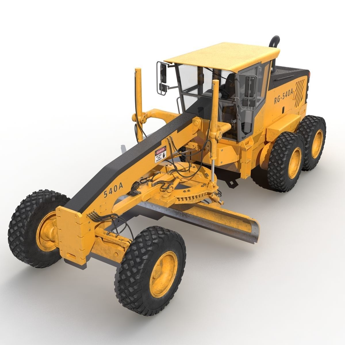 Road Grader 3D model_12