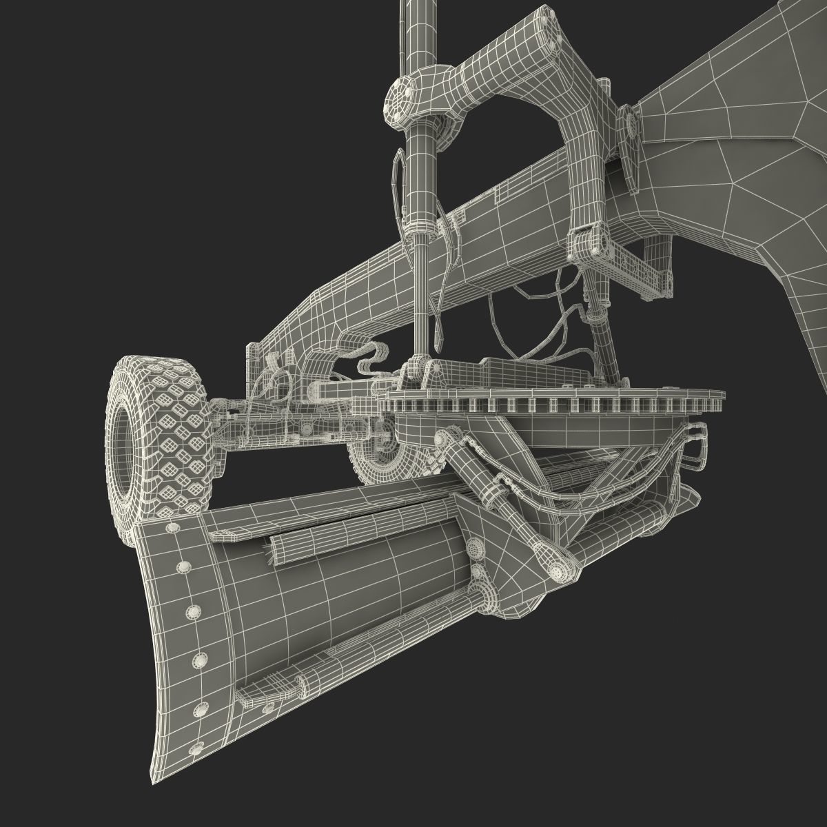 Road Grader 3D model_57