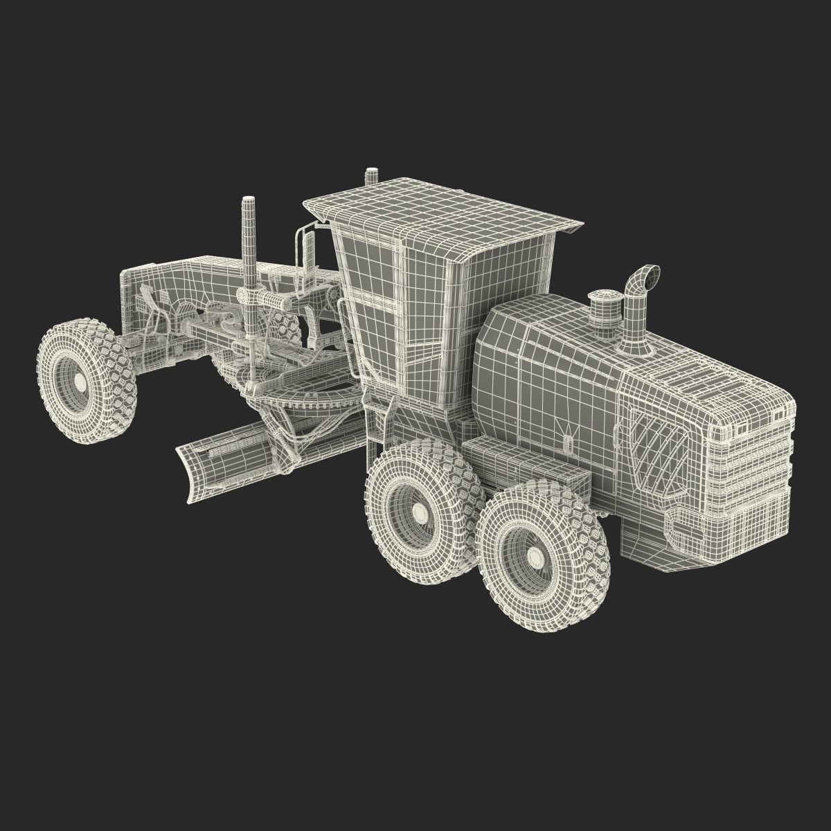 Road Grader 3D model_49