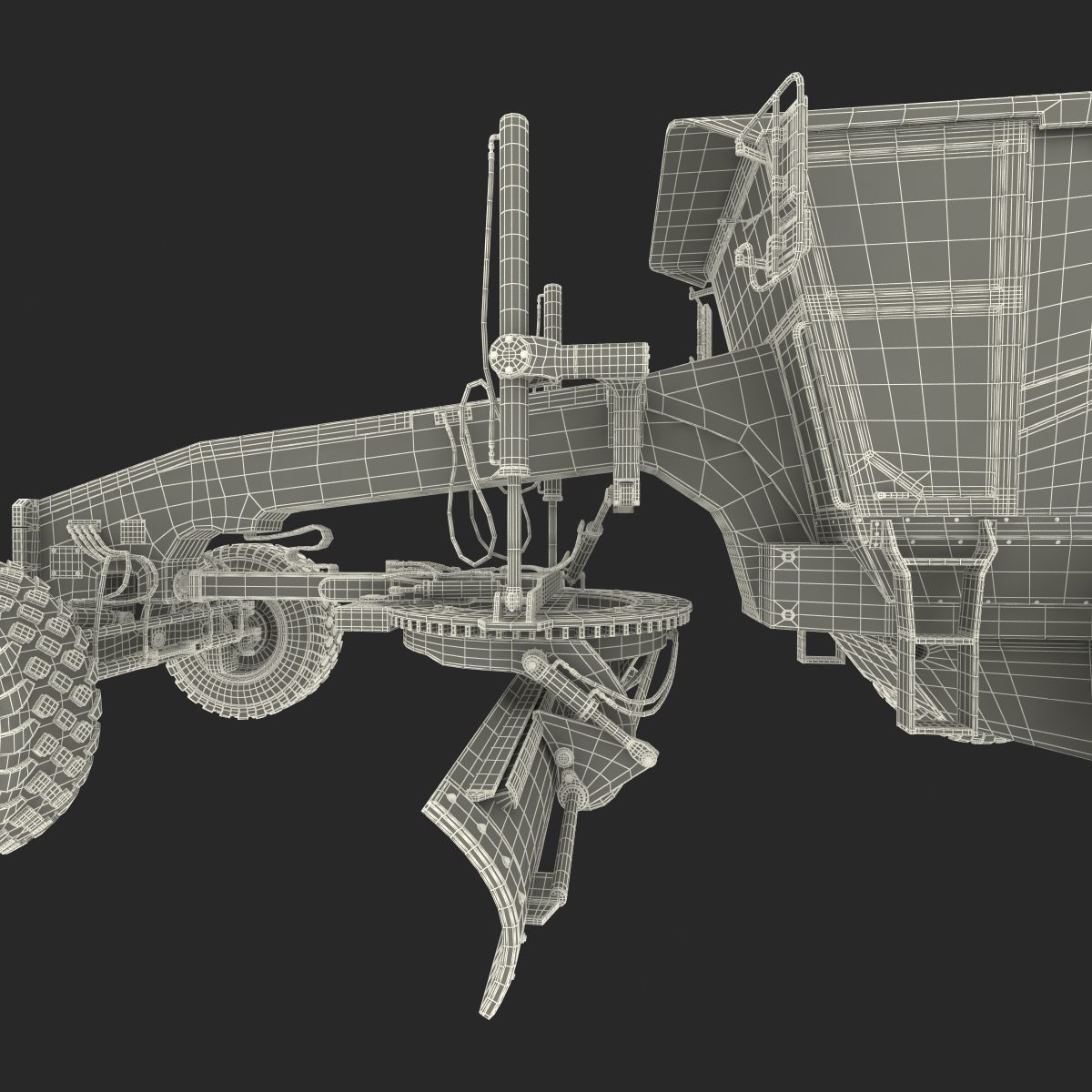 Road Grader 3D model_56