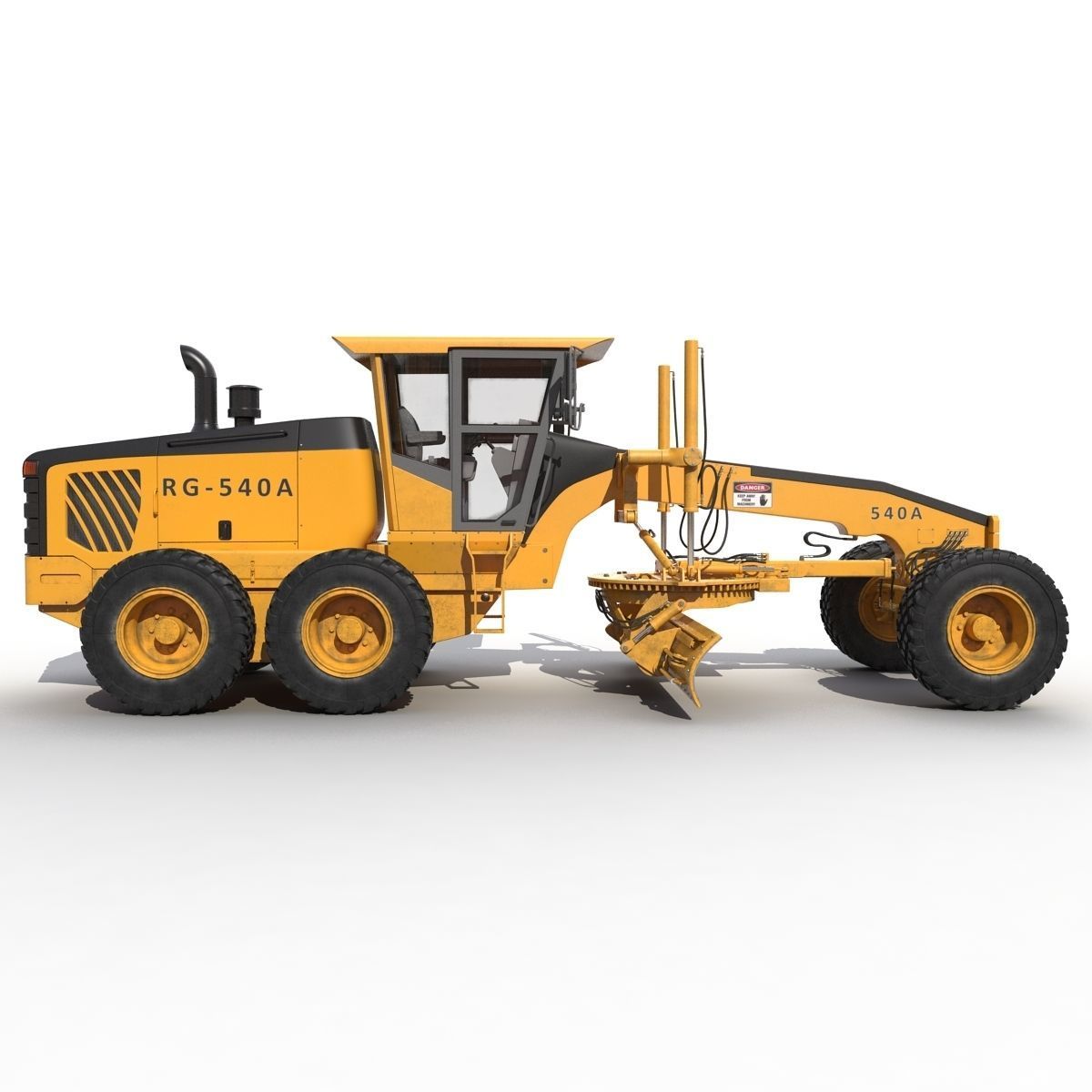Road Grader 3D model_3