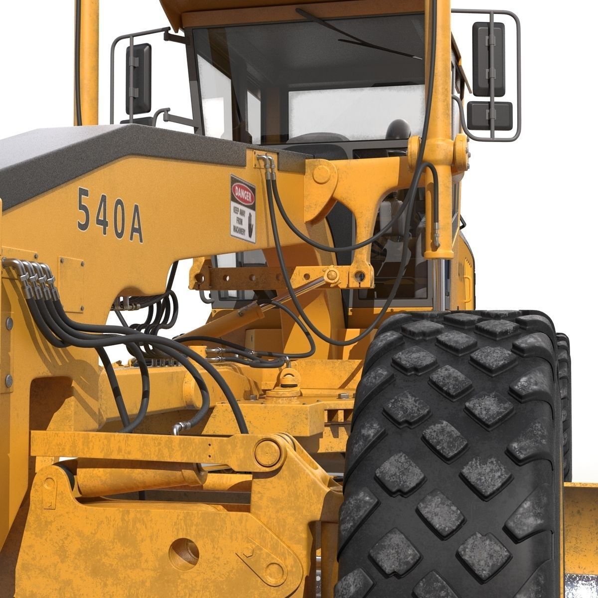 Road Grader 3D model_15
