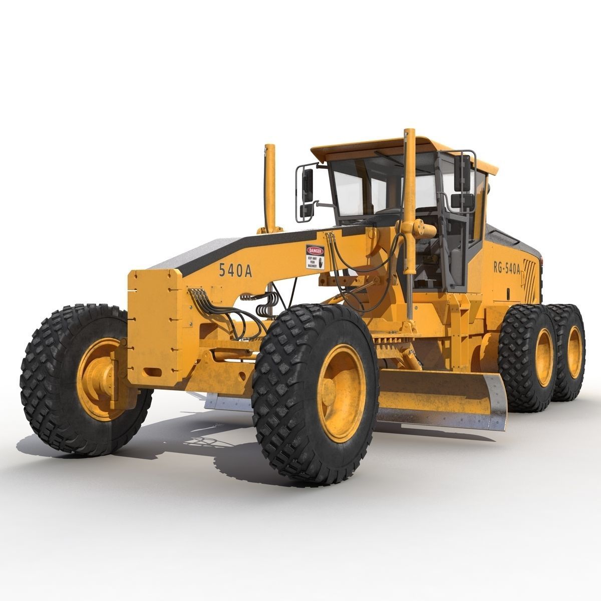 Road Grader 3D model_6