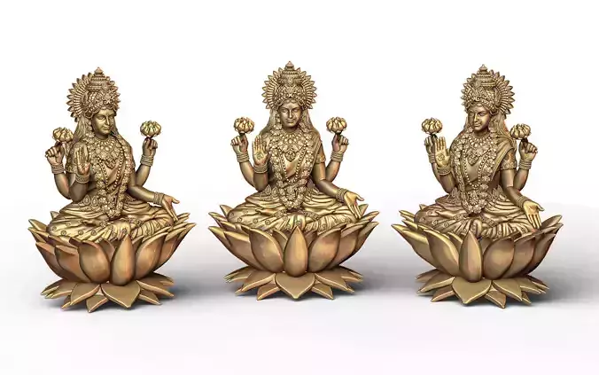 Saraswati Mata 3D Model 01