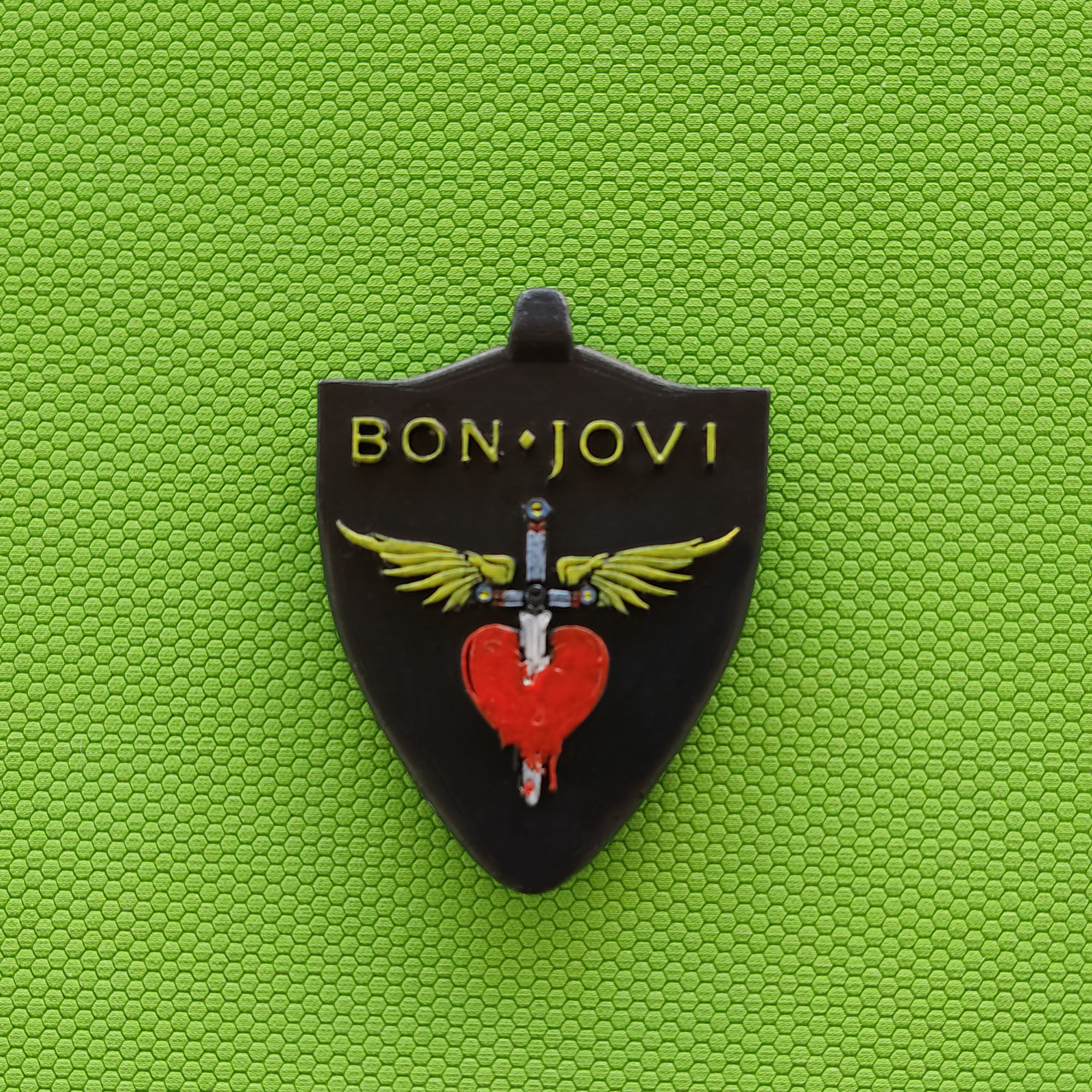 Bon Jovi keychain Free 3D print model_1