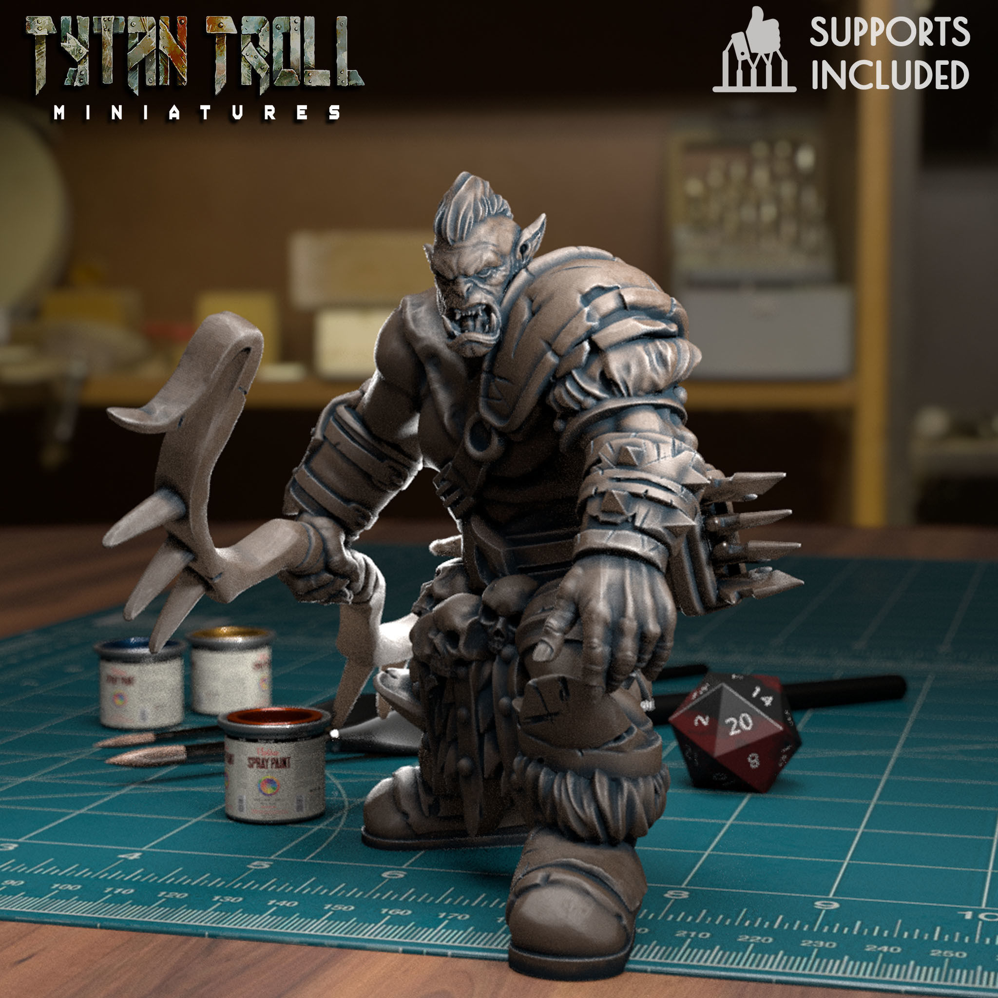 Orc Archer Stood - Pre-Supported 3D print model_8