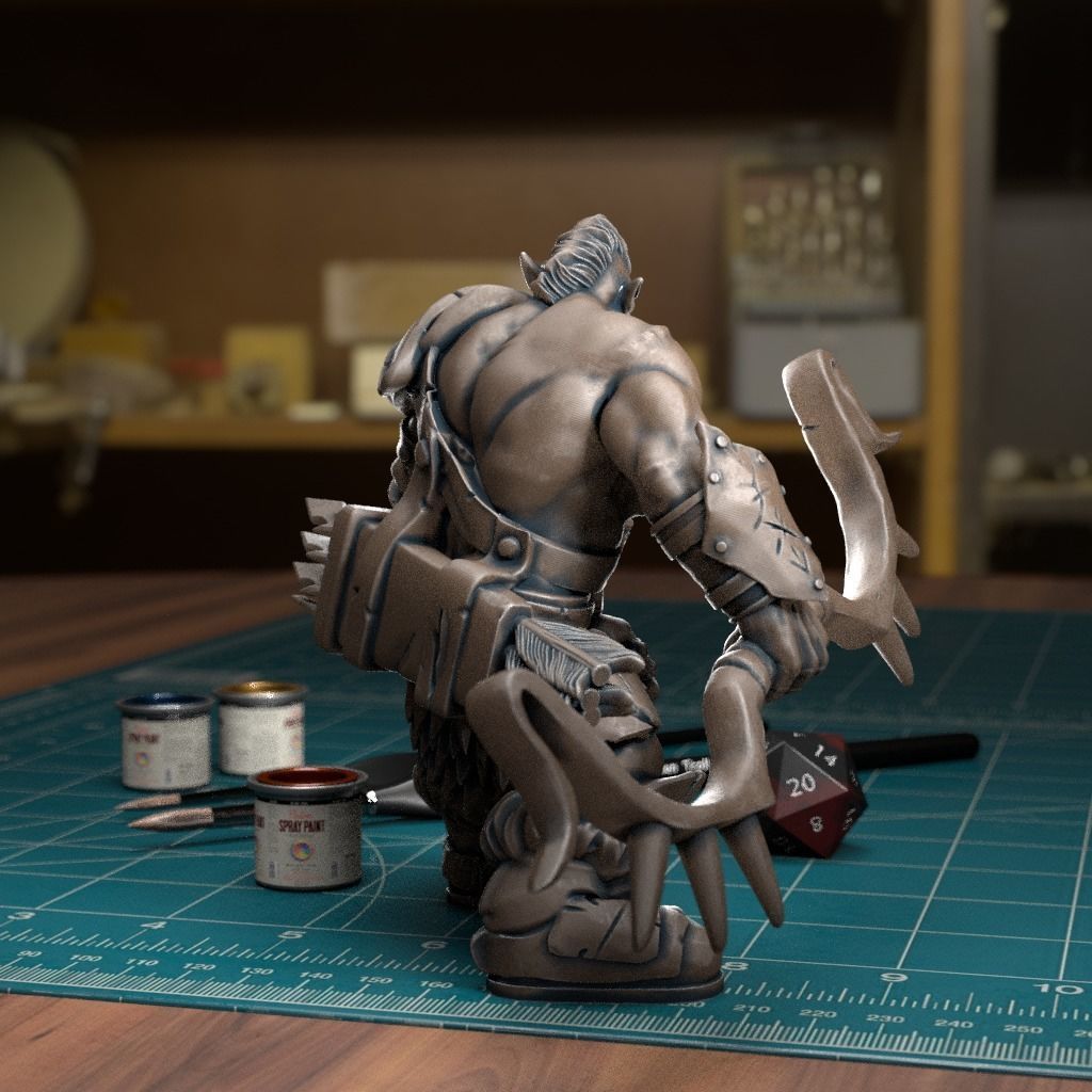 Orc Archer Stood - Pre-Supported 3D print model_5
