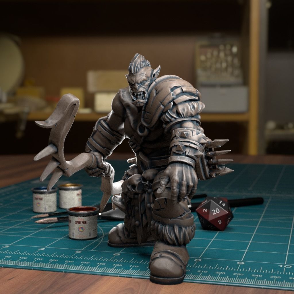 Orc Archer Stood - Pre-Supported 3D print model_1