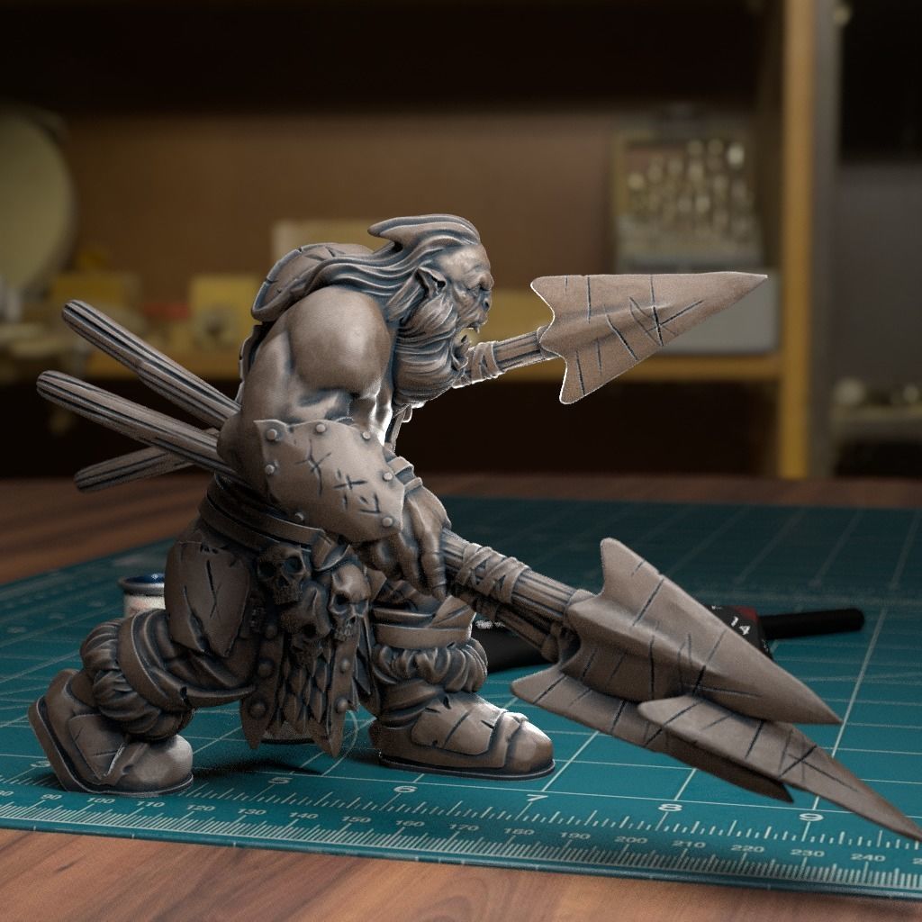 Orc Archer Stood - Pre-Supported 3D print model_4