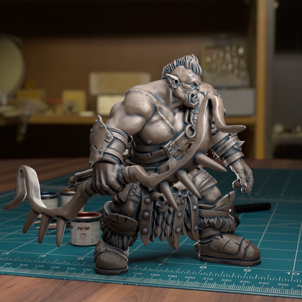 Orc Archer Stood - Pre-Supported 3D print model_6