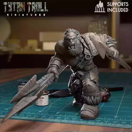 Orc Archer Stood  - Pre-Supported