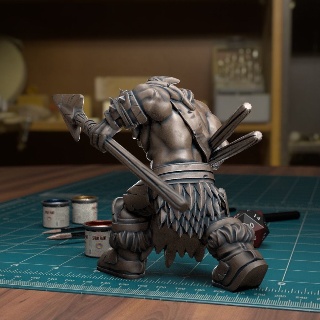 Orc Archer Stood - Pre-Supported 3D print model_9