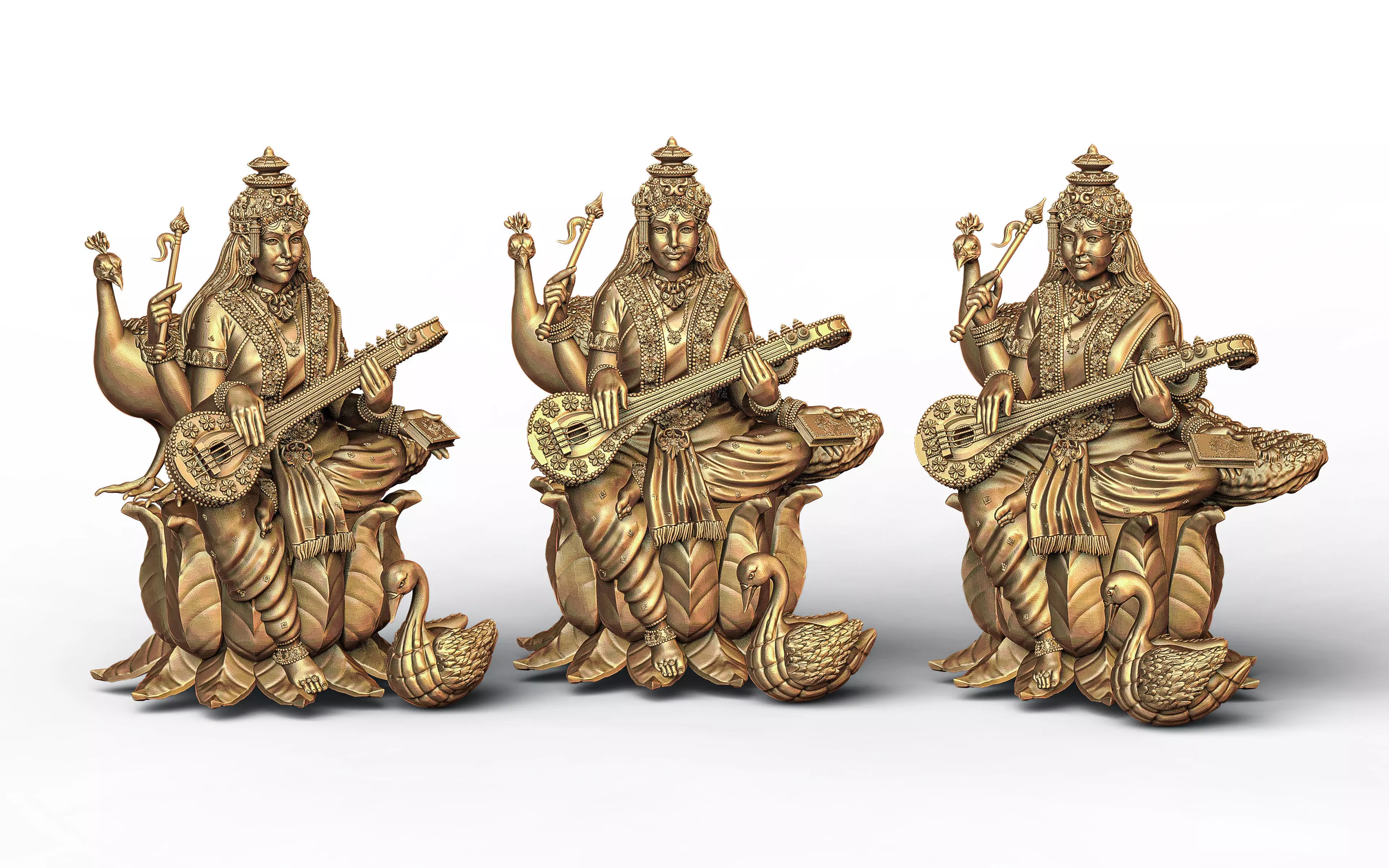 Saraswati Mata 3D Model 02 3D print model