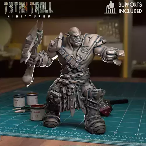 Orc Axeman - Pre-Supported