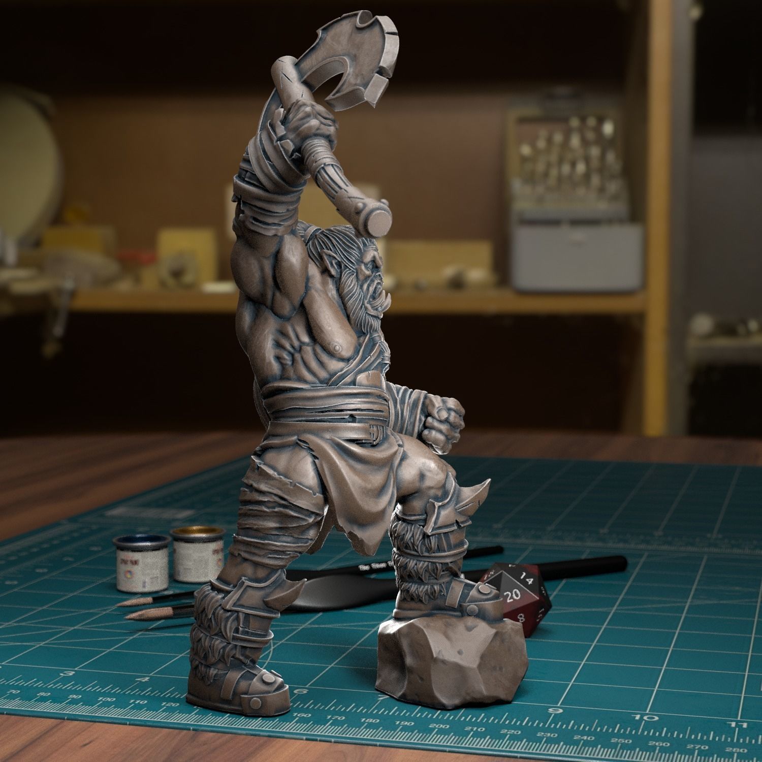 Orc Warcry - Pre-Supported 3D print model_3