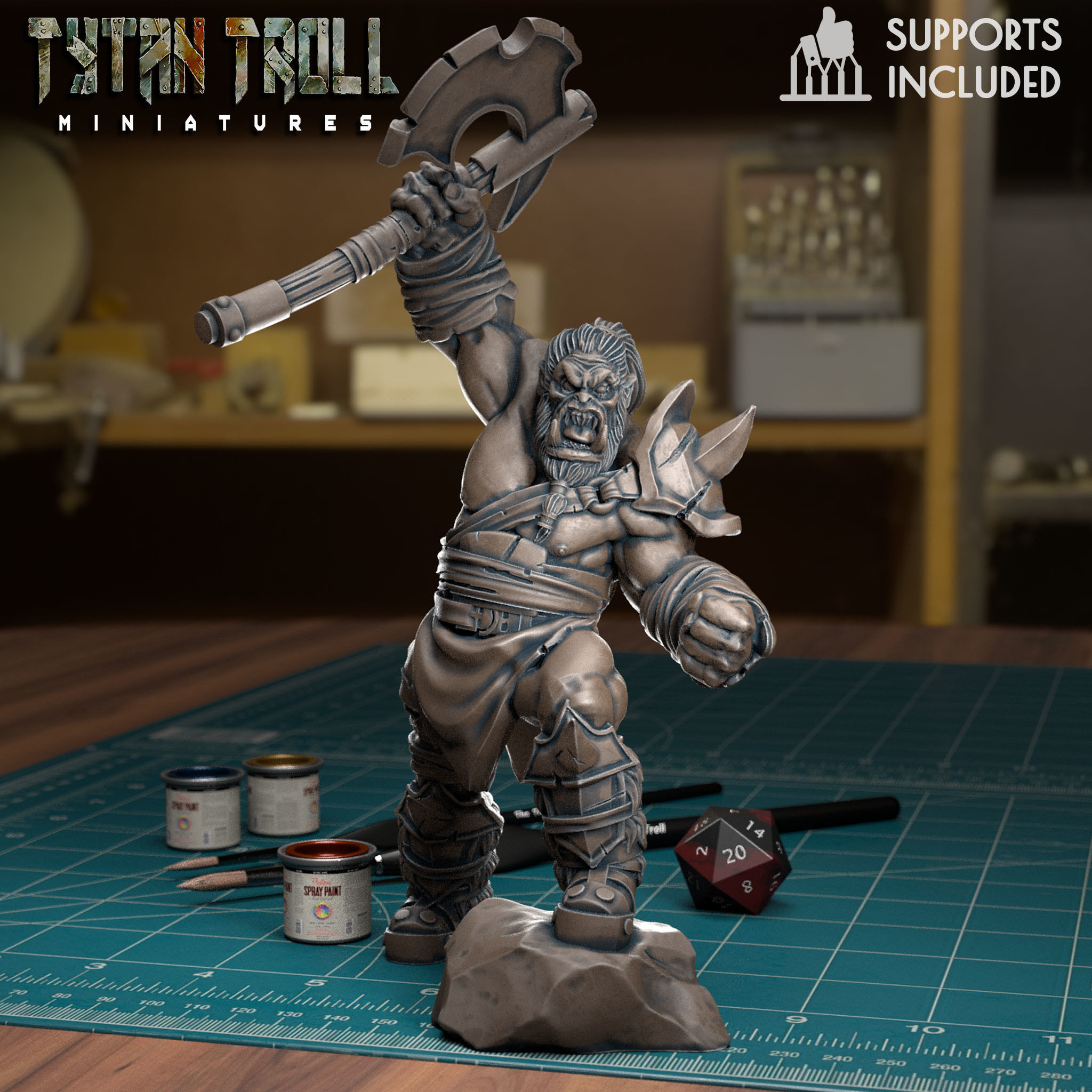 Orc Warcry - Pre-Supported 3D print model_4