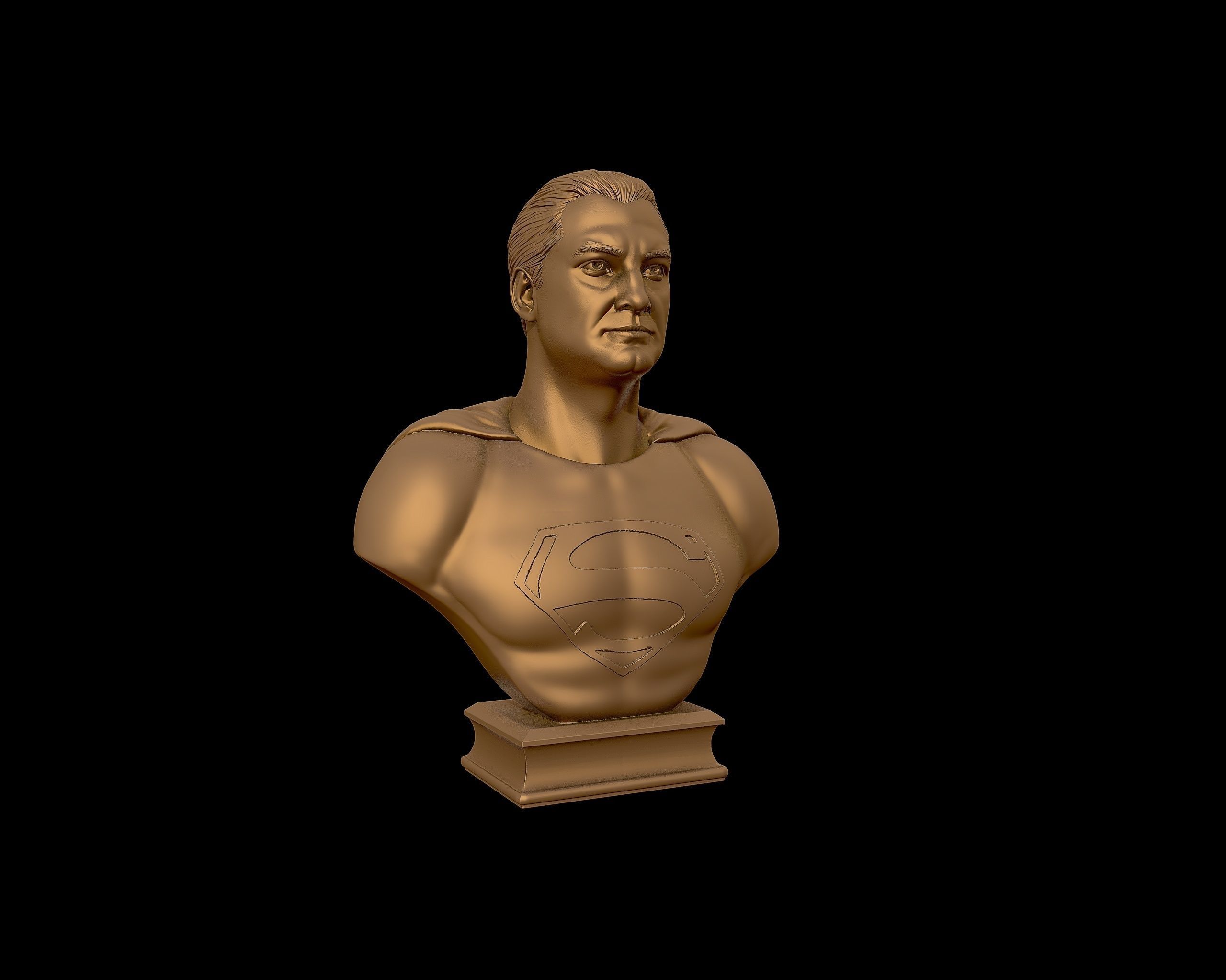 George Reeves as Superman bust sculpture  3D print model_29