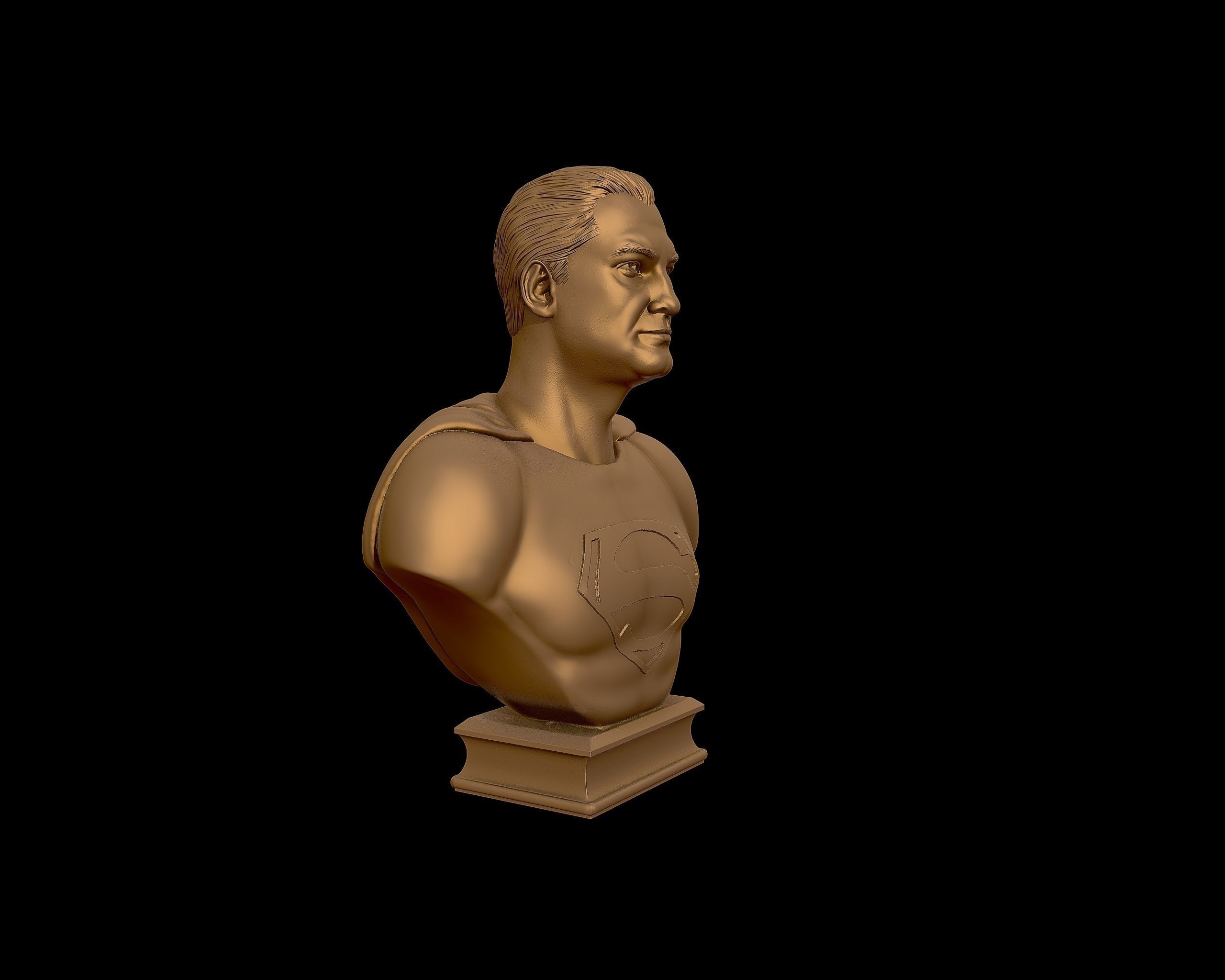 George Reeves as Superman bust sculpture  3D print model_30