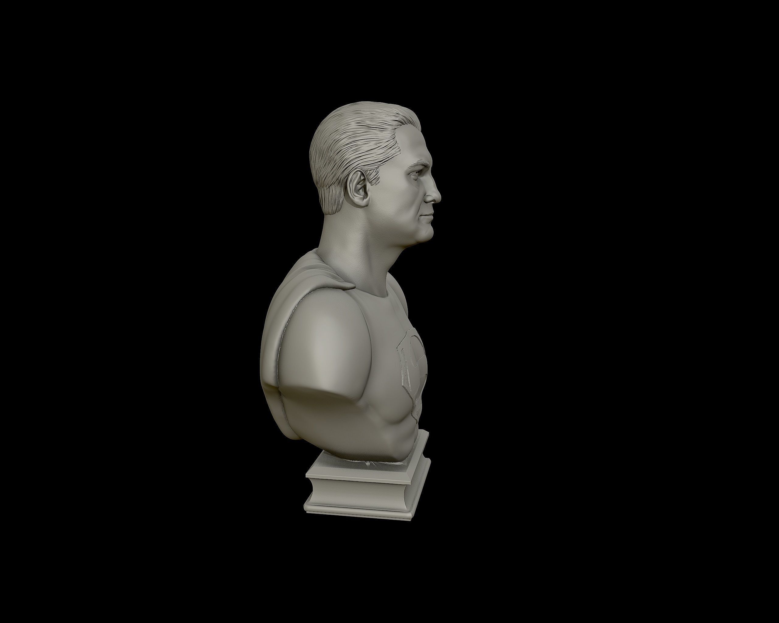 George Reeves as Superman bust sculpture  3D print model_23