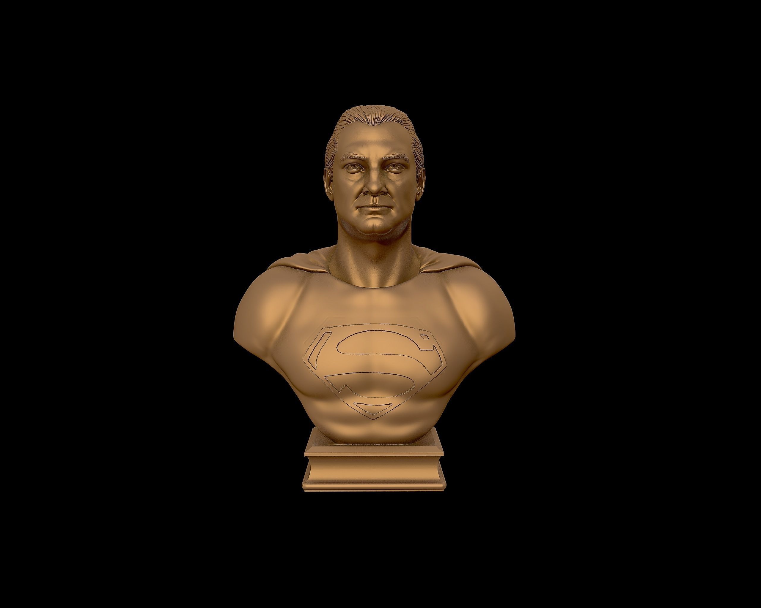 George Reeves as Superman bust sculpture  3D print model_27
