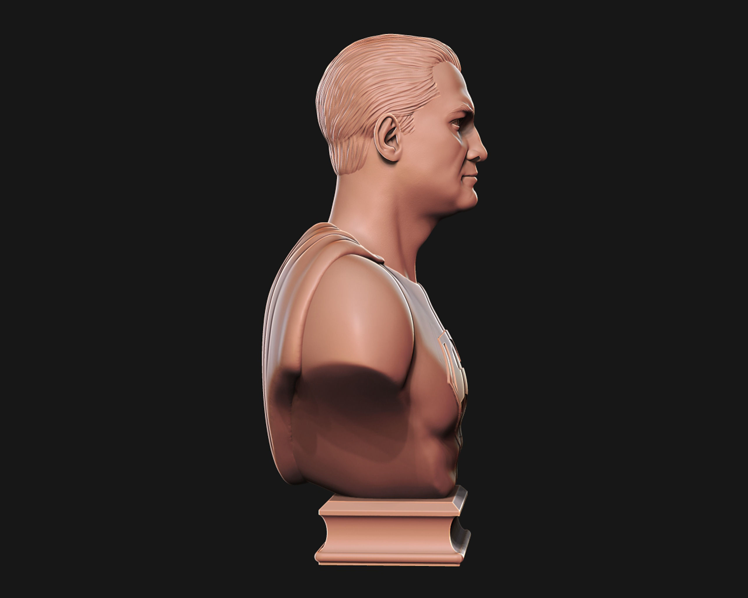 George Reeves as Superman bust sculpture  3D print model_10