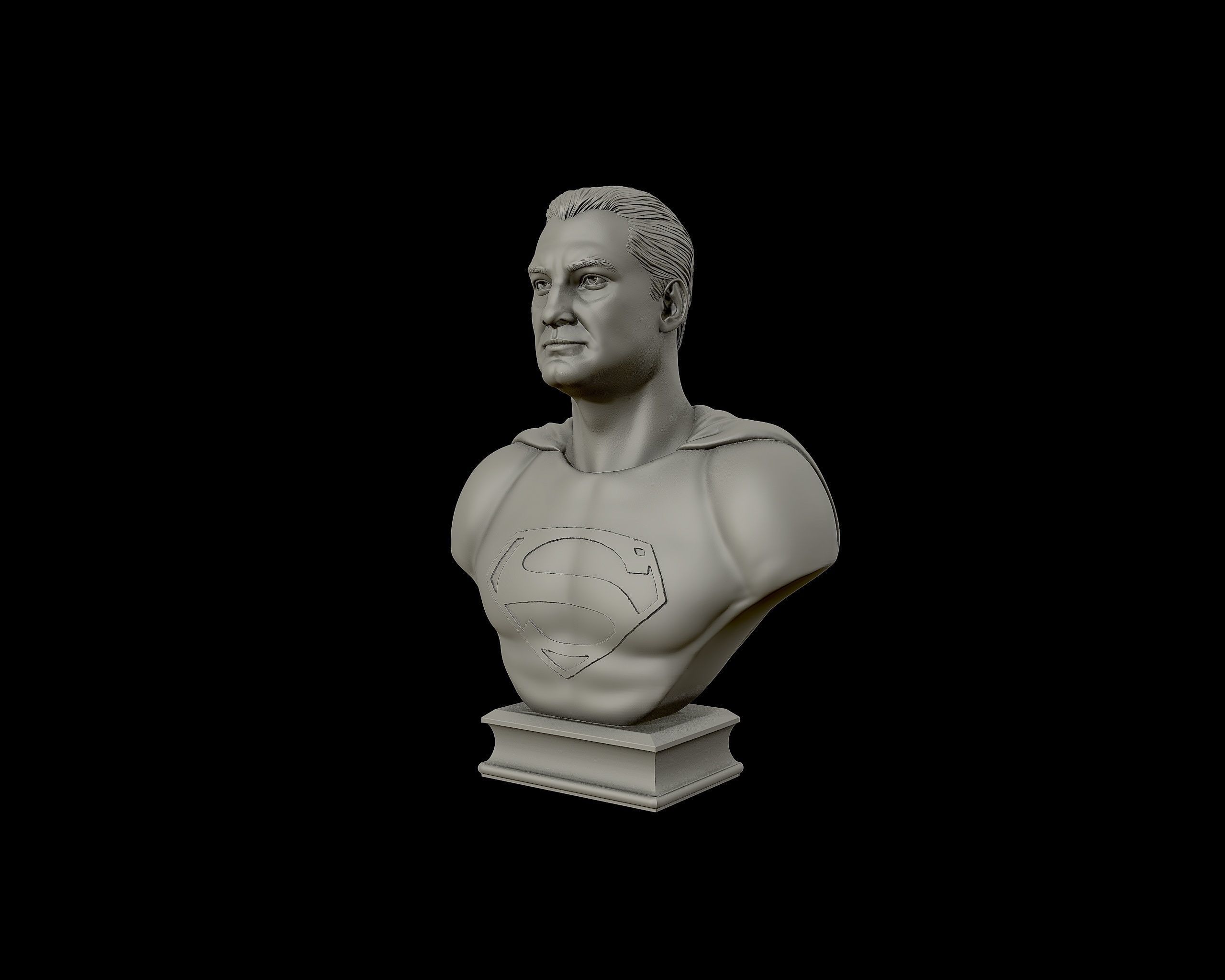 George Reeves as Superman bust sculpture  3D print model_17