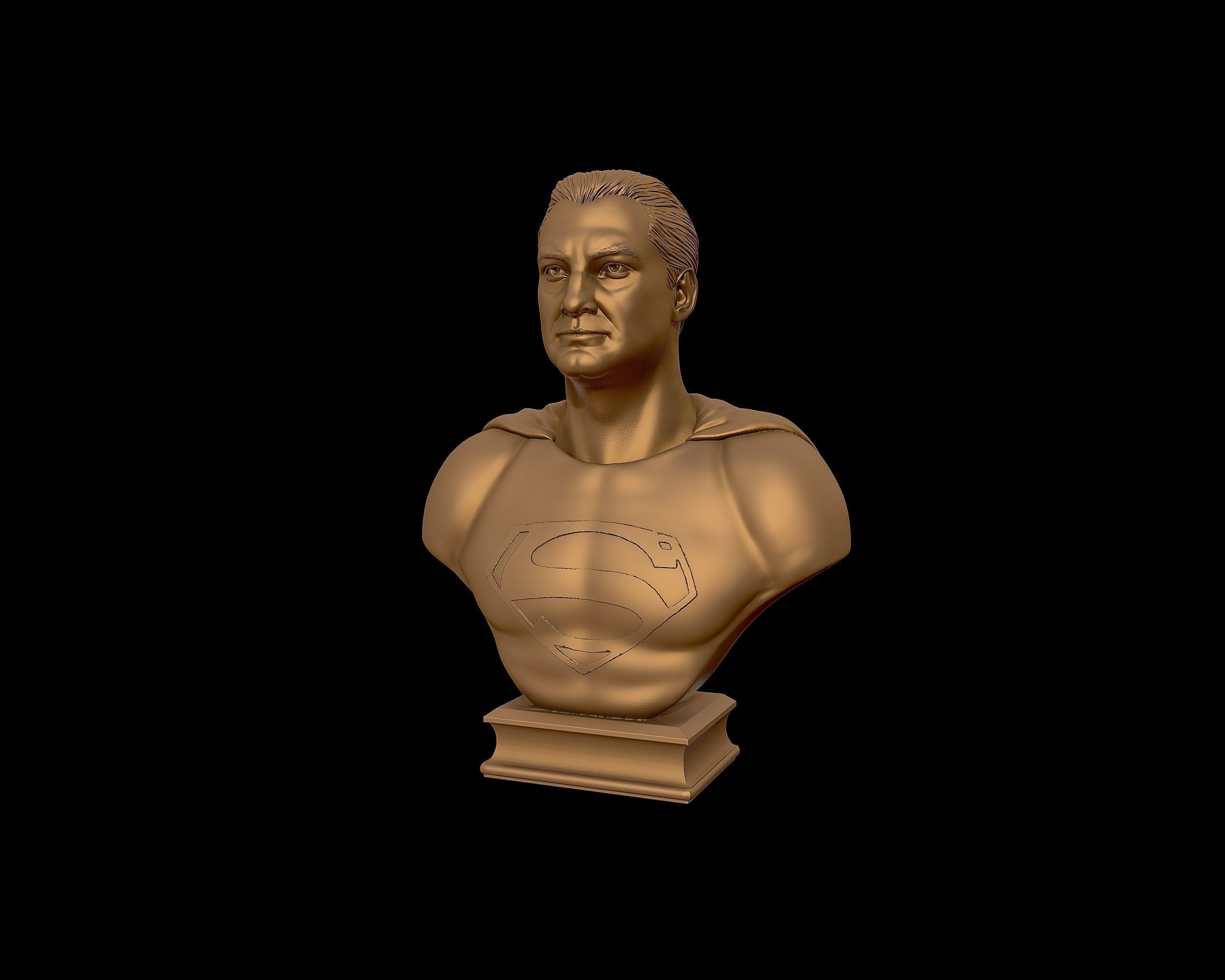 George Reeves as Superman bust sculpture  3D print model_28