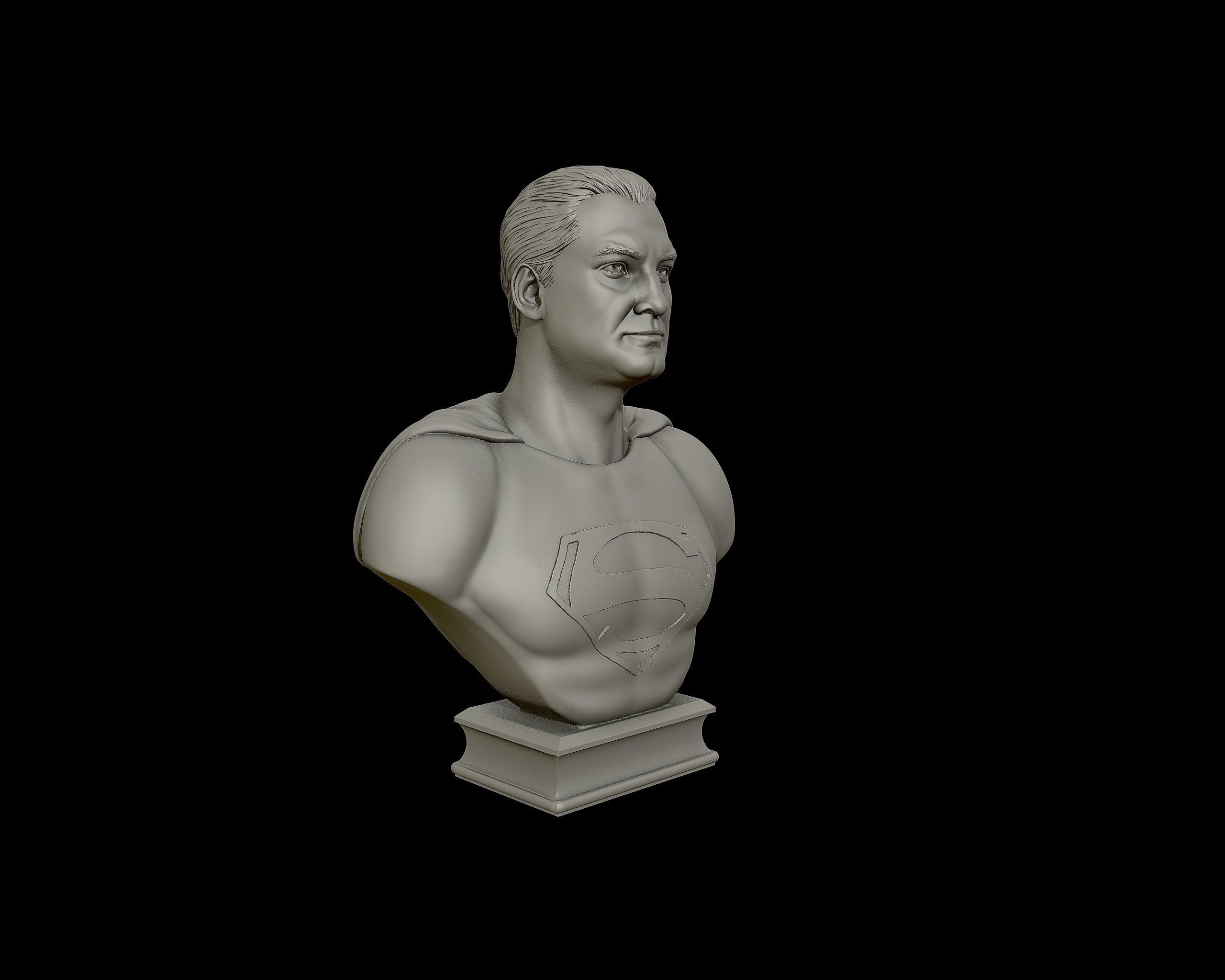 George Reeves as Superman bust sculpture  3D print model_24