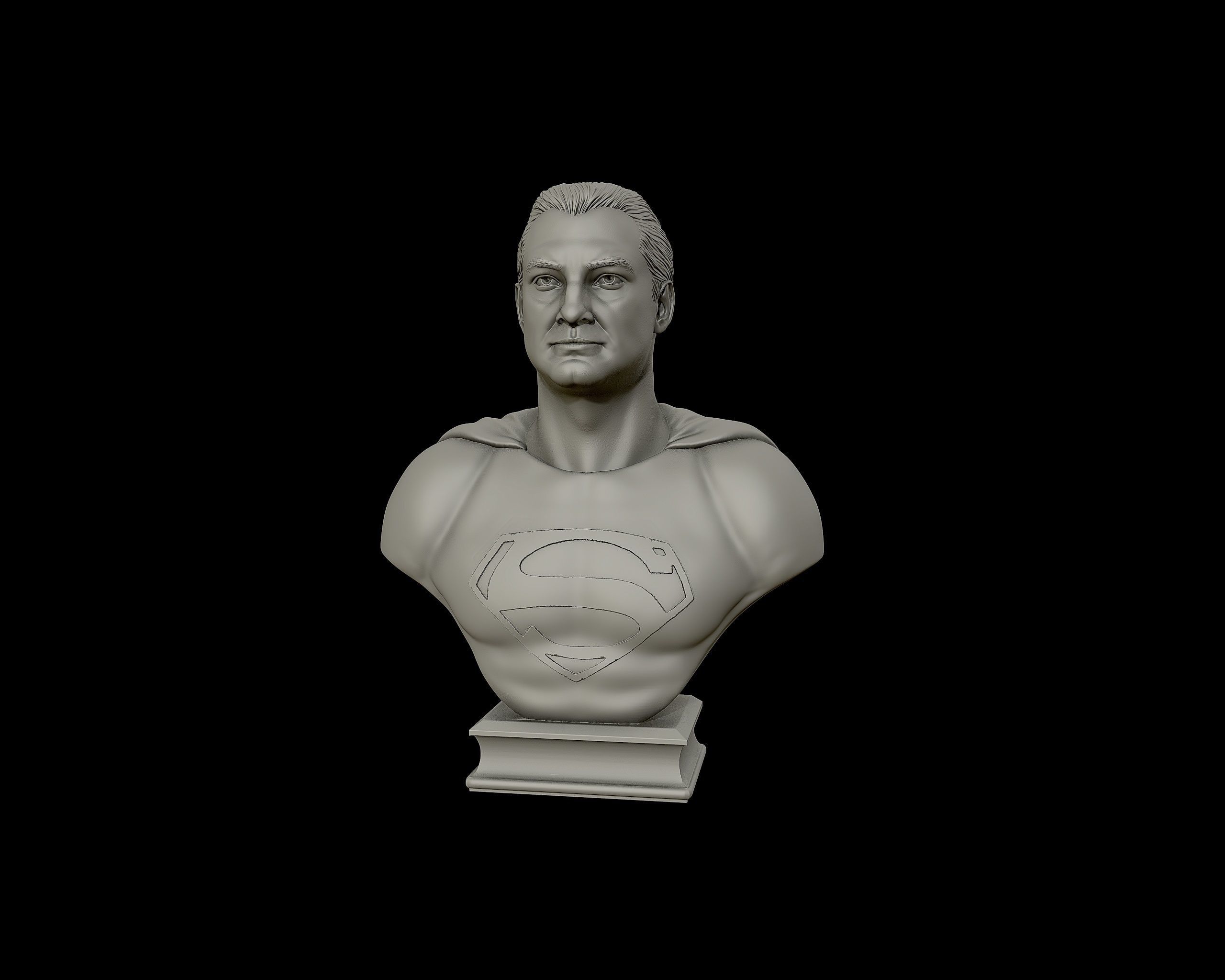 George Reeves as Superman bust sculpture  3D print model_15