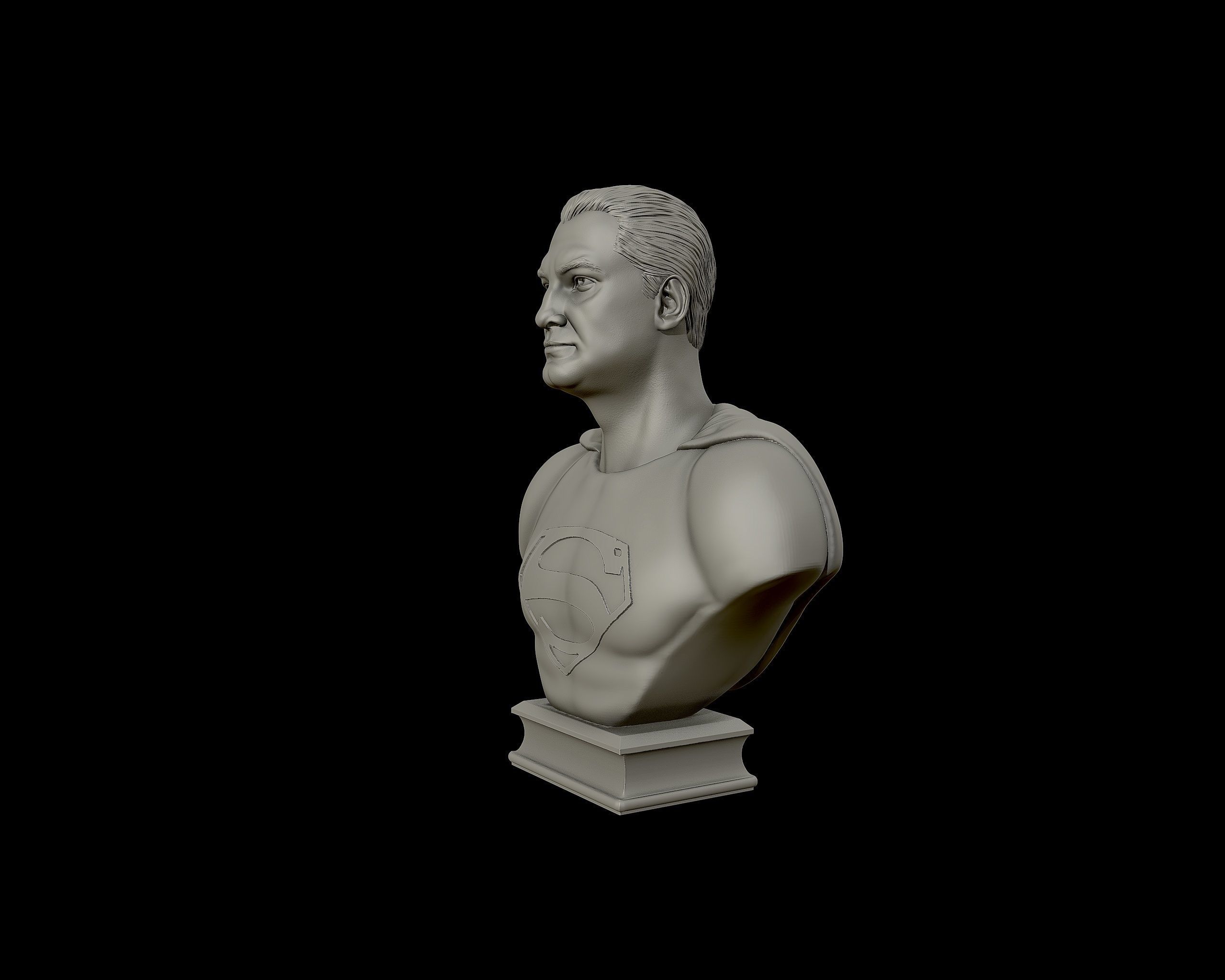 George Reeves as Superman bust sculpture  3D print model_18