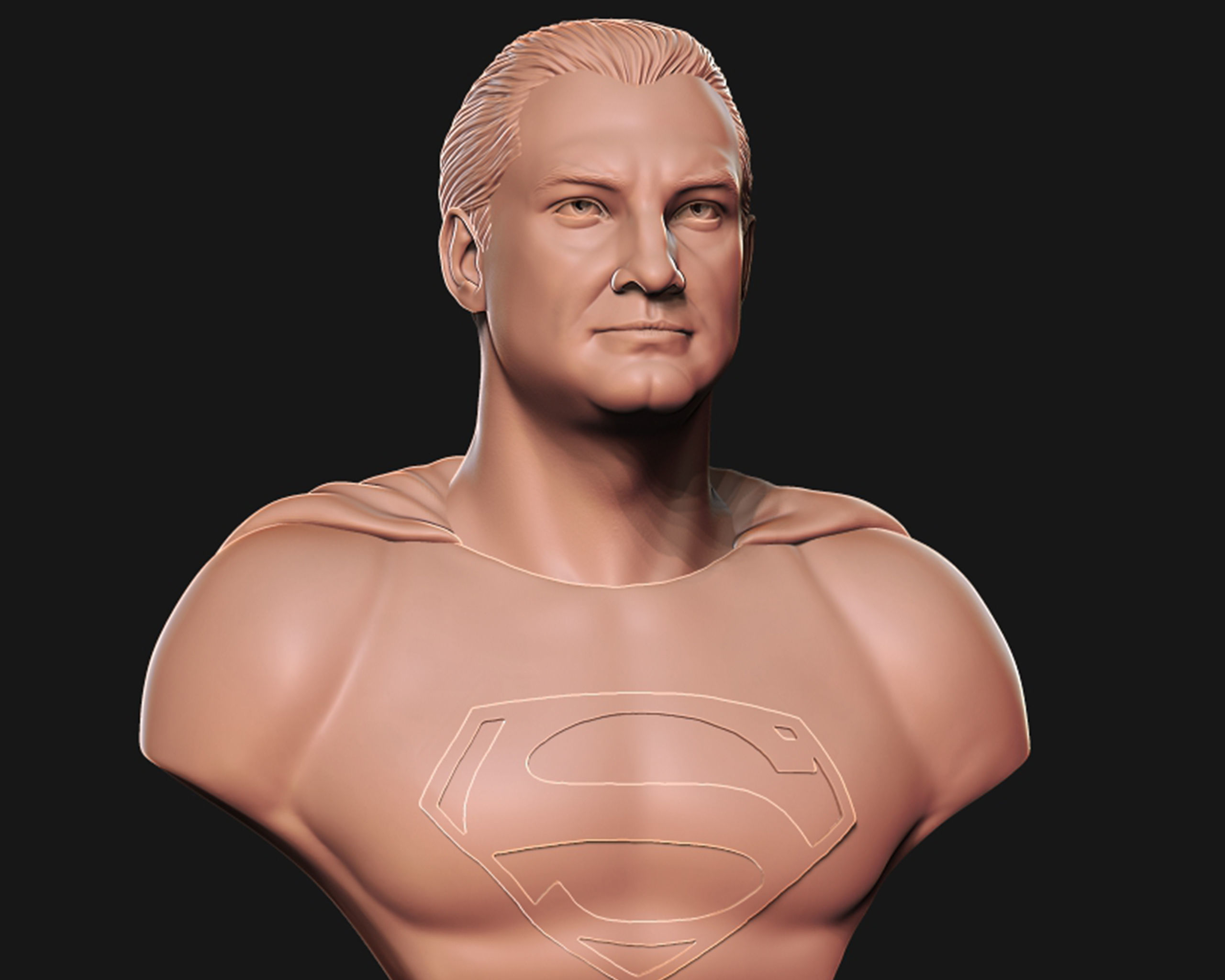 George Reeves as Superman bust sculpture  3D print model_3