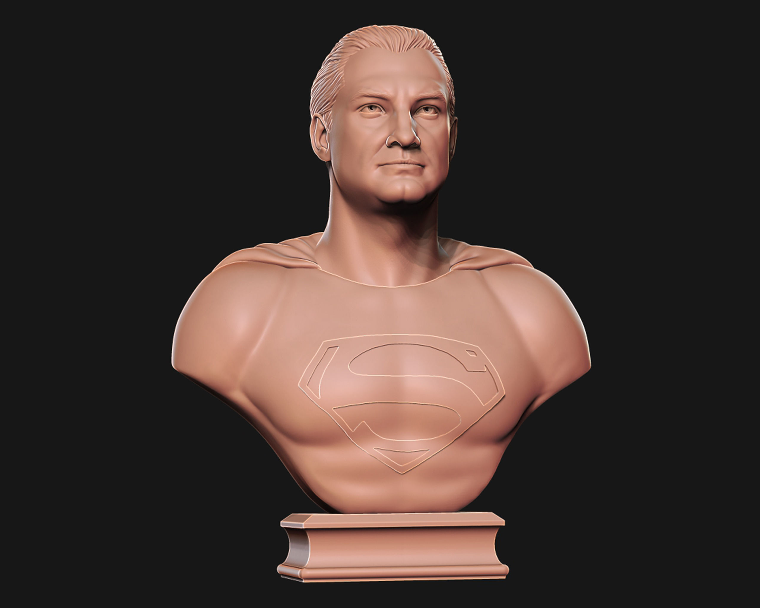 George Reeves as Superman bust sculpture  3D print model_13