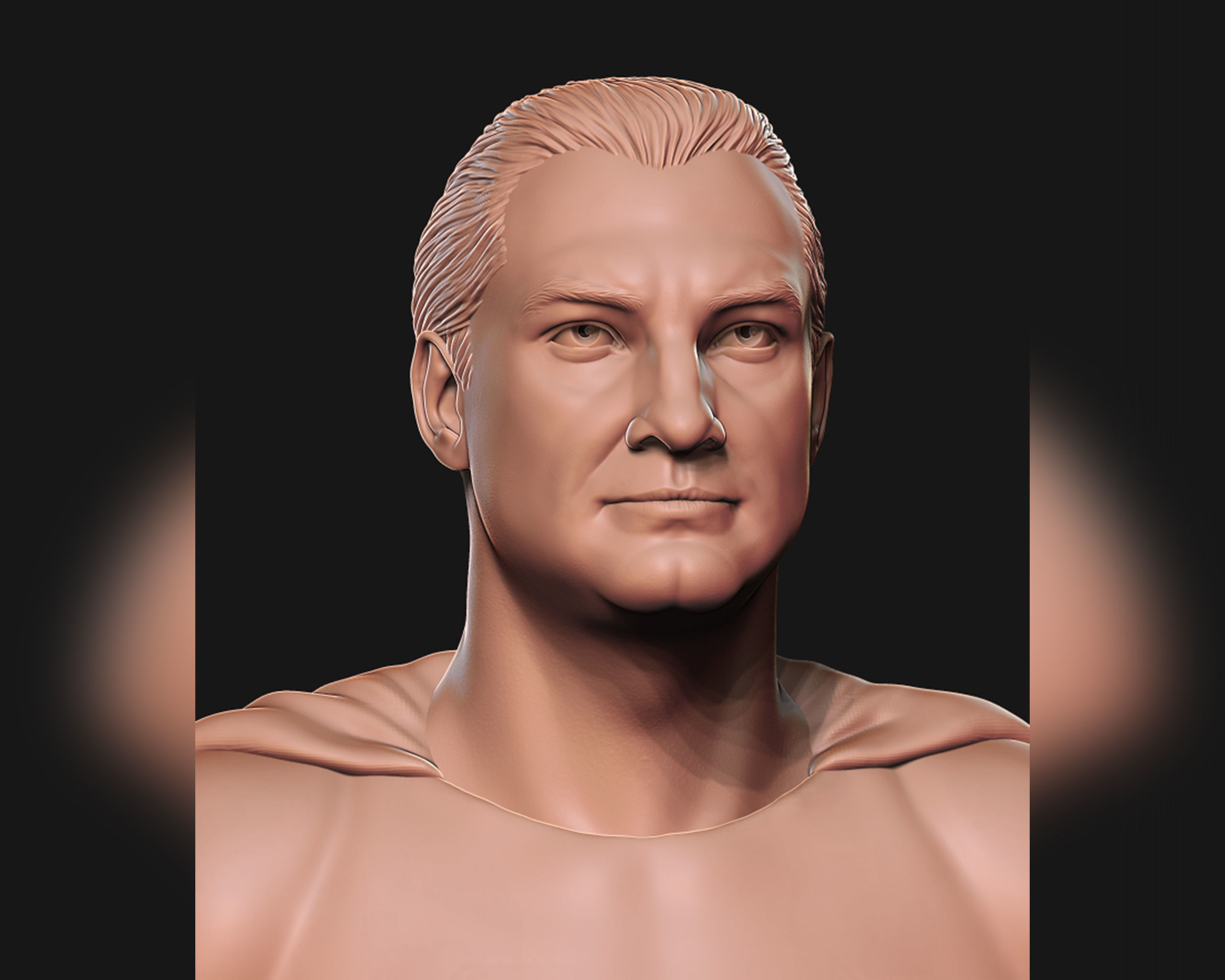 George Reeves as Superman bust sculpture  3D print model_5