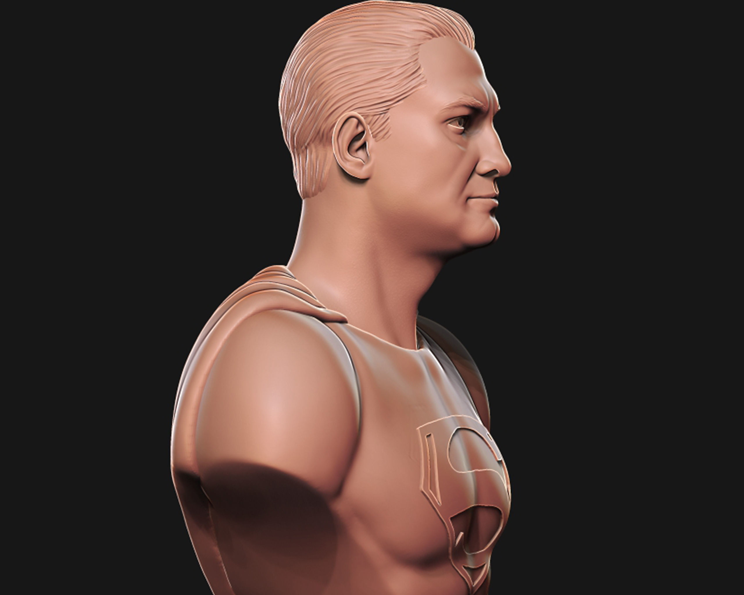 George Reeves as Superman bust sculpture  3D print model_9