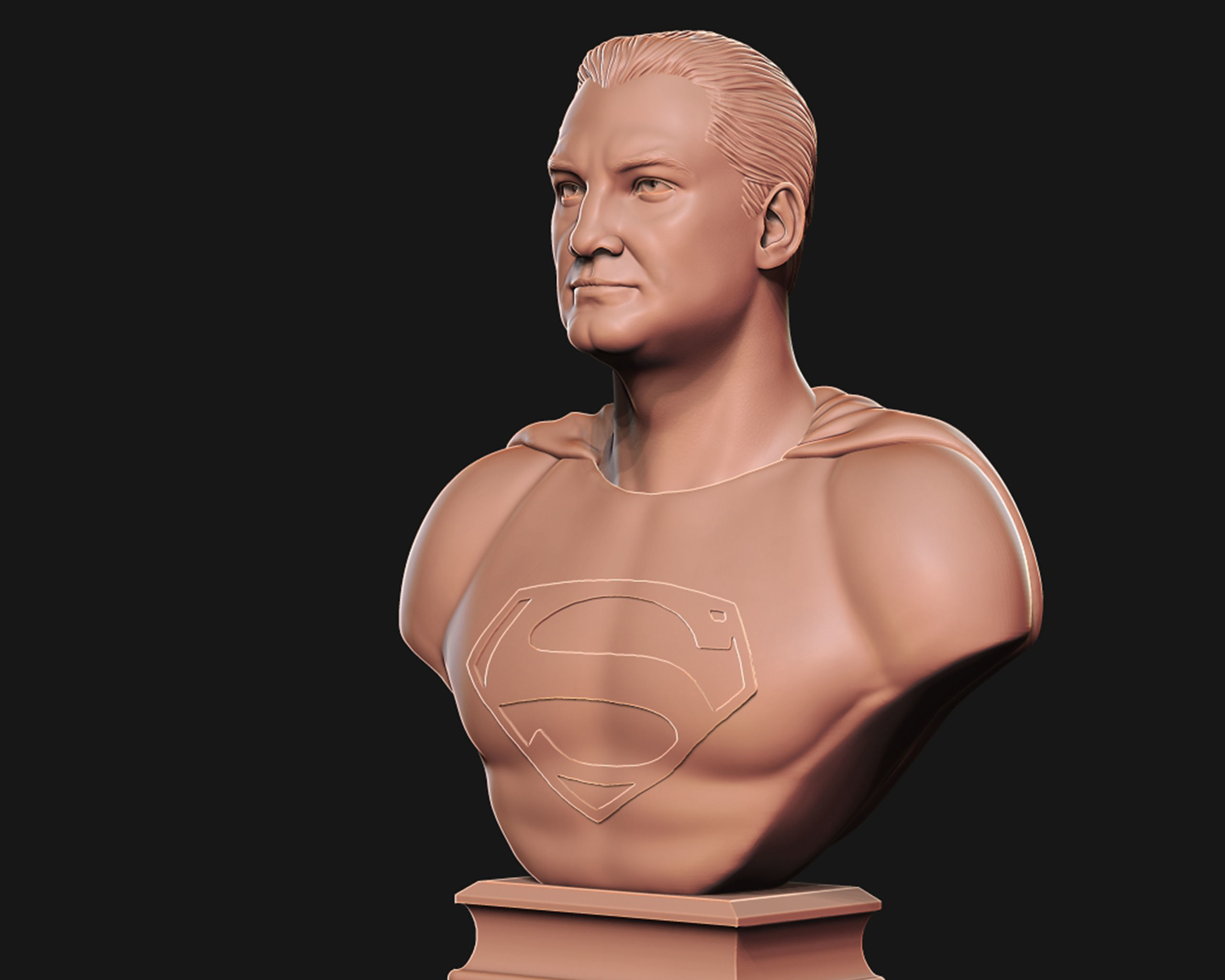 George Reeves as Superman bust sculpture  3D print model_11