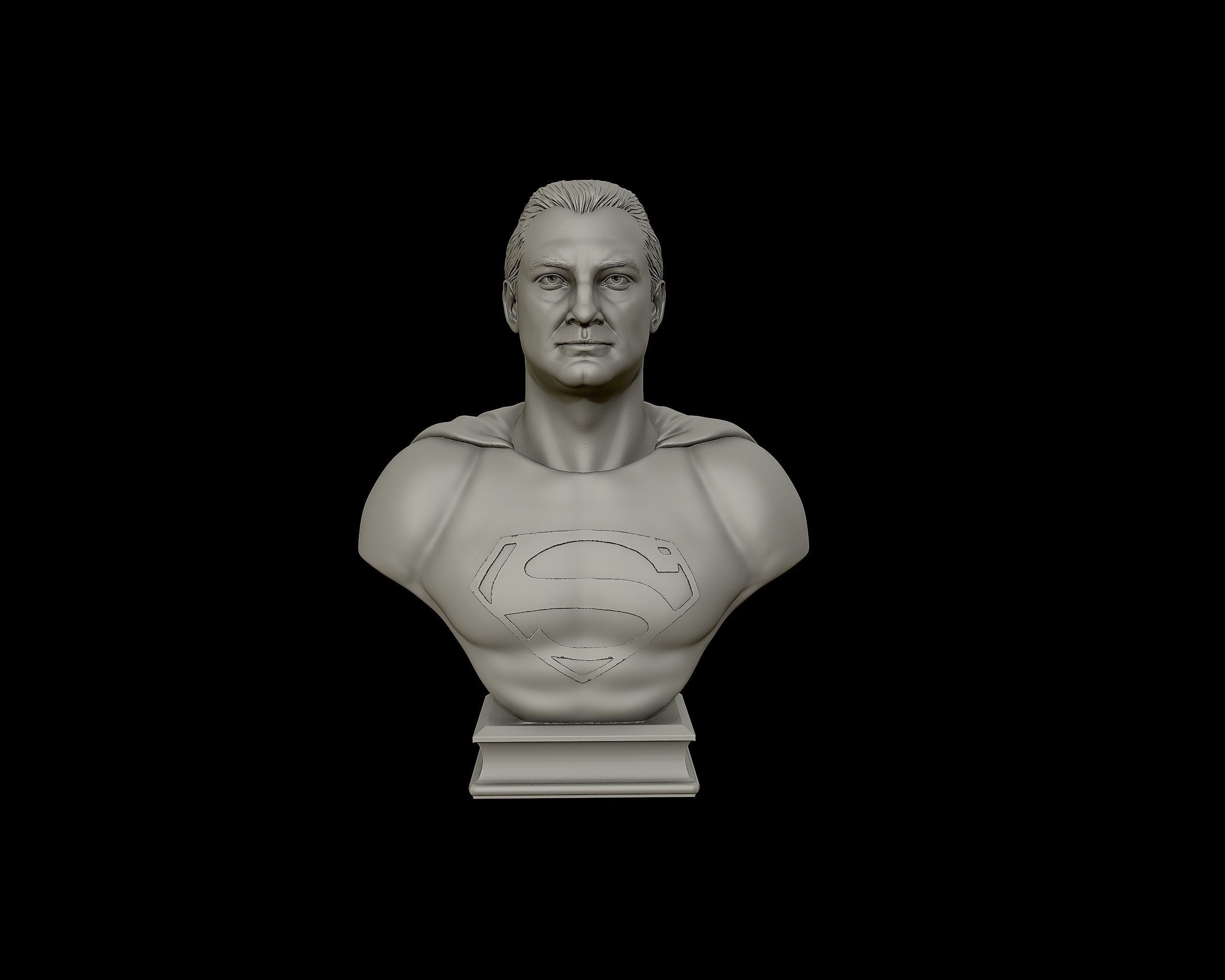 George Reeves as Superman bust sculpture  3D print model_14