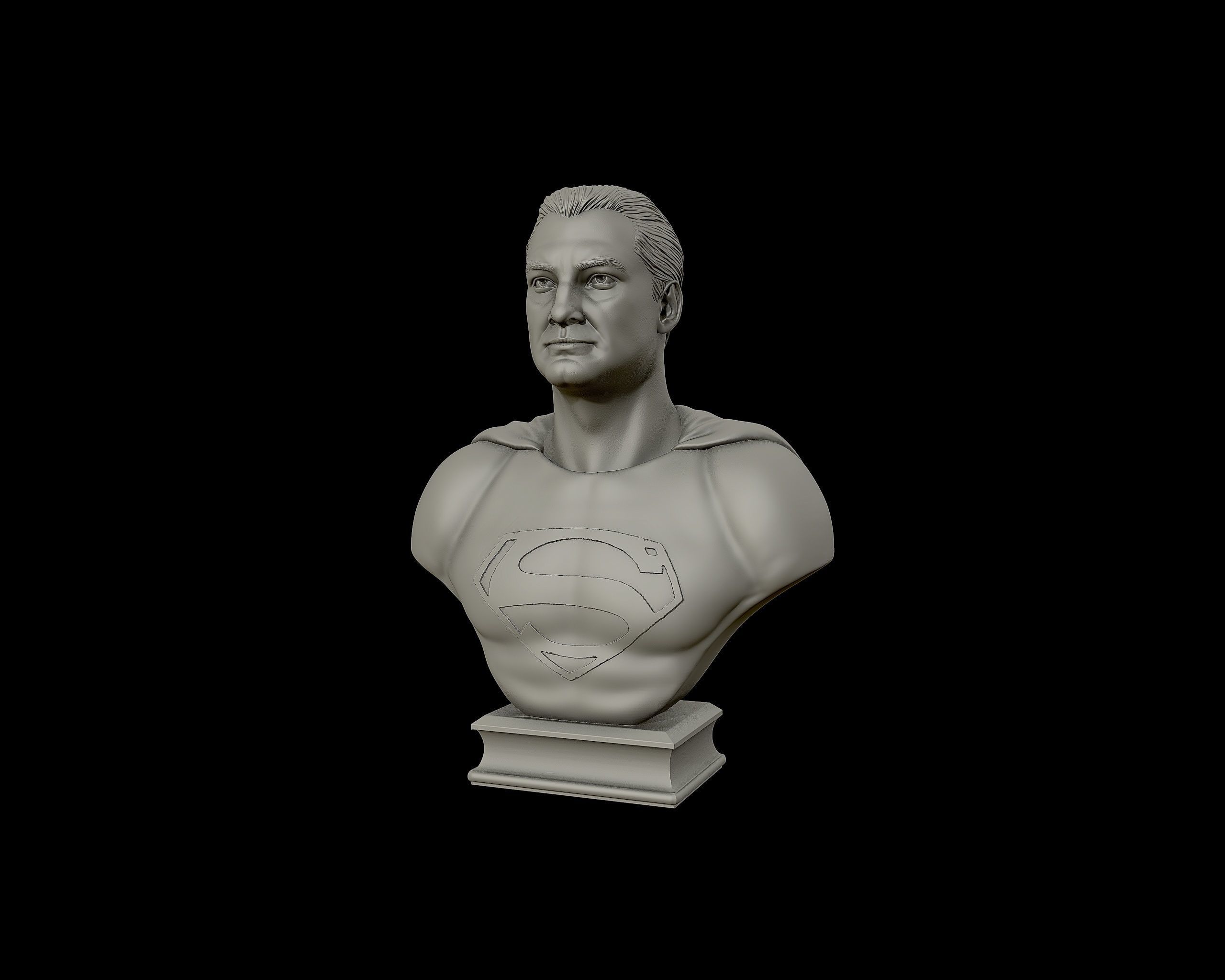 George Reeves as Superman bust sculpture  3D print model_16