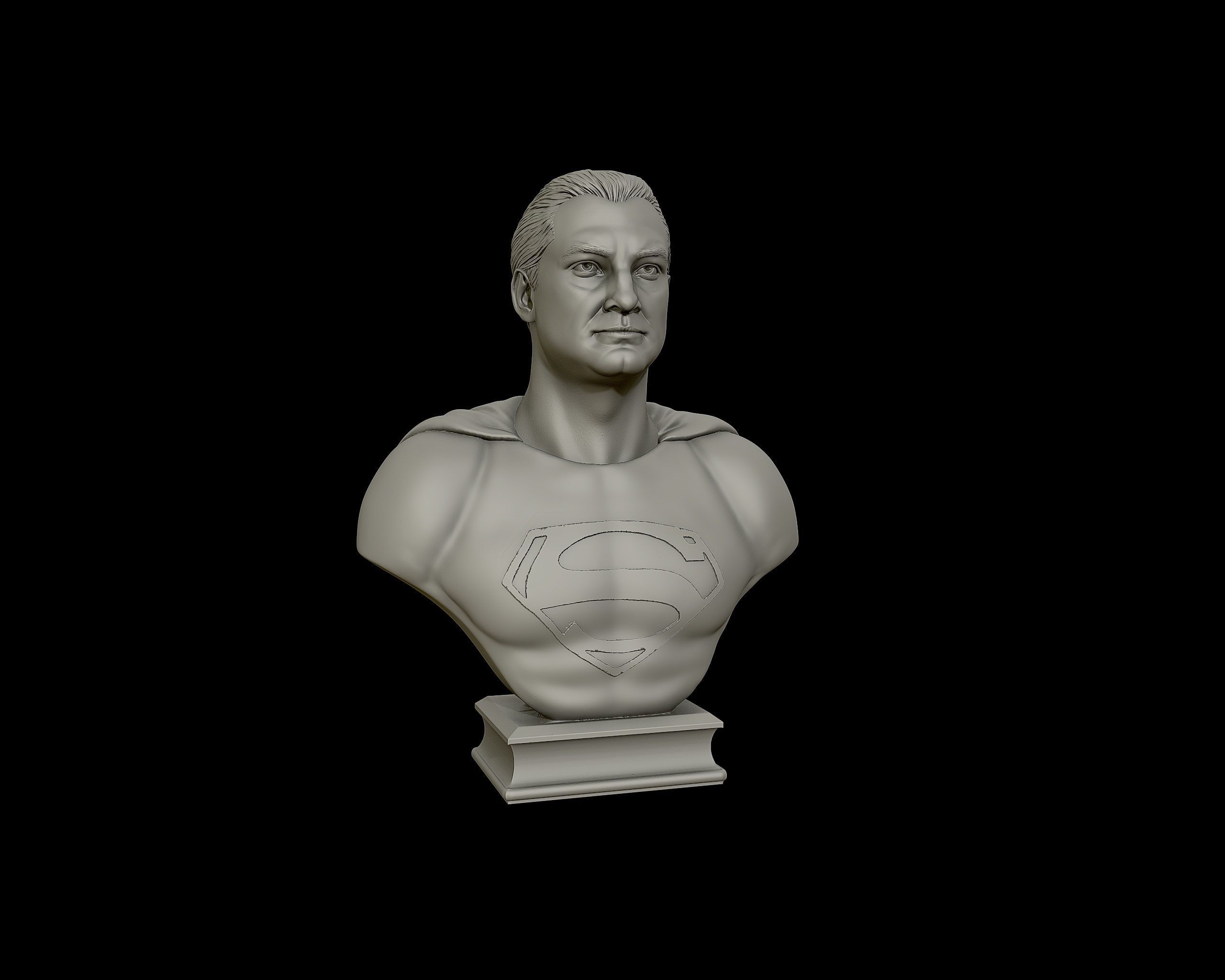 George Reeves as Superman bust sculpture  3D print model_26