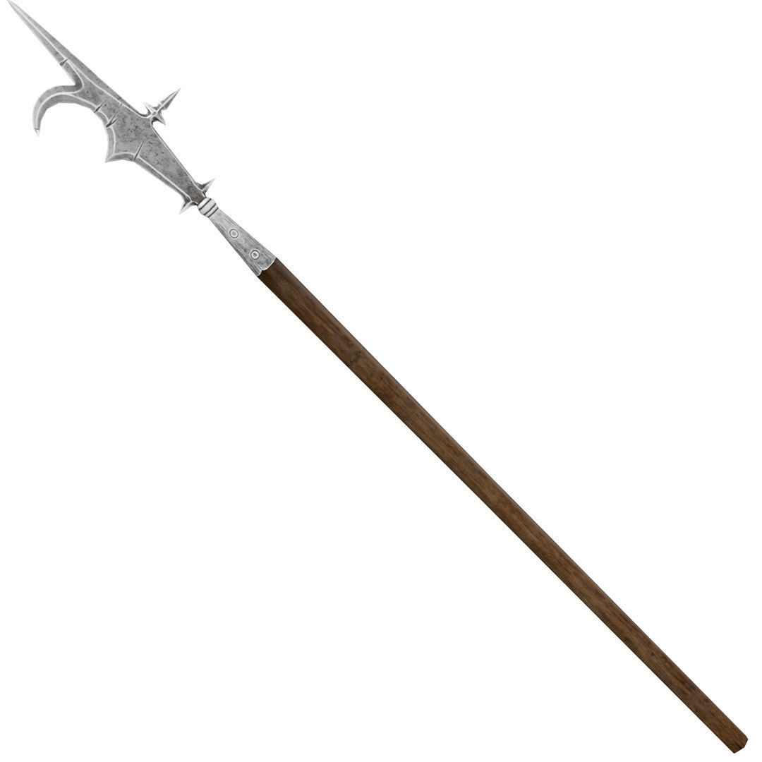 Spear - Halberd Guisarme rig Low-poly 3D model_2